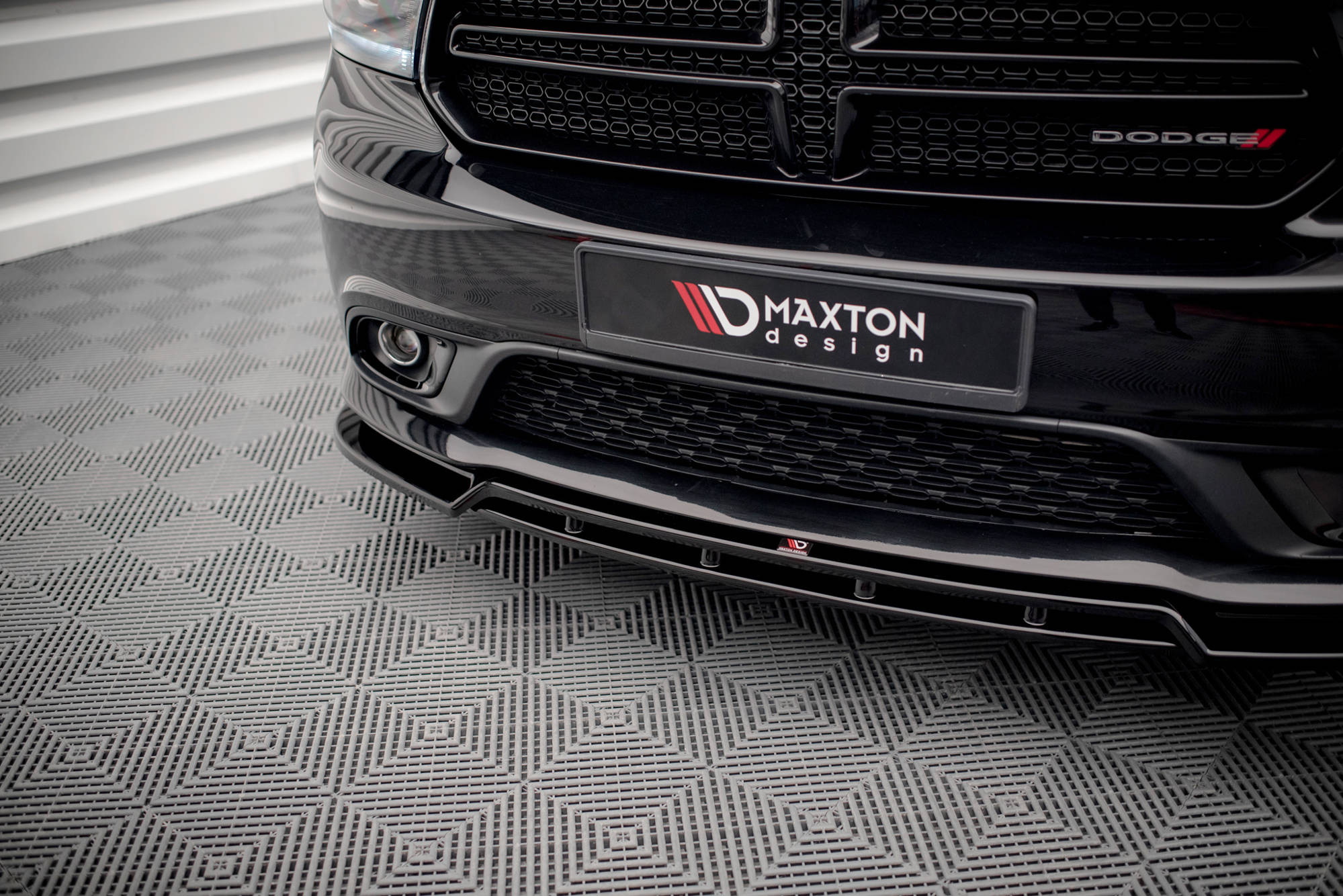 Street+ Spoilerlippe Front Ansatz passend für Dodge Durango RT Mk3 schwarz Hochglanz
