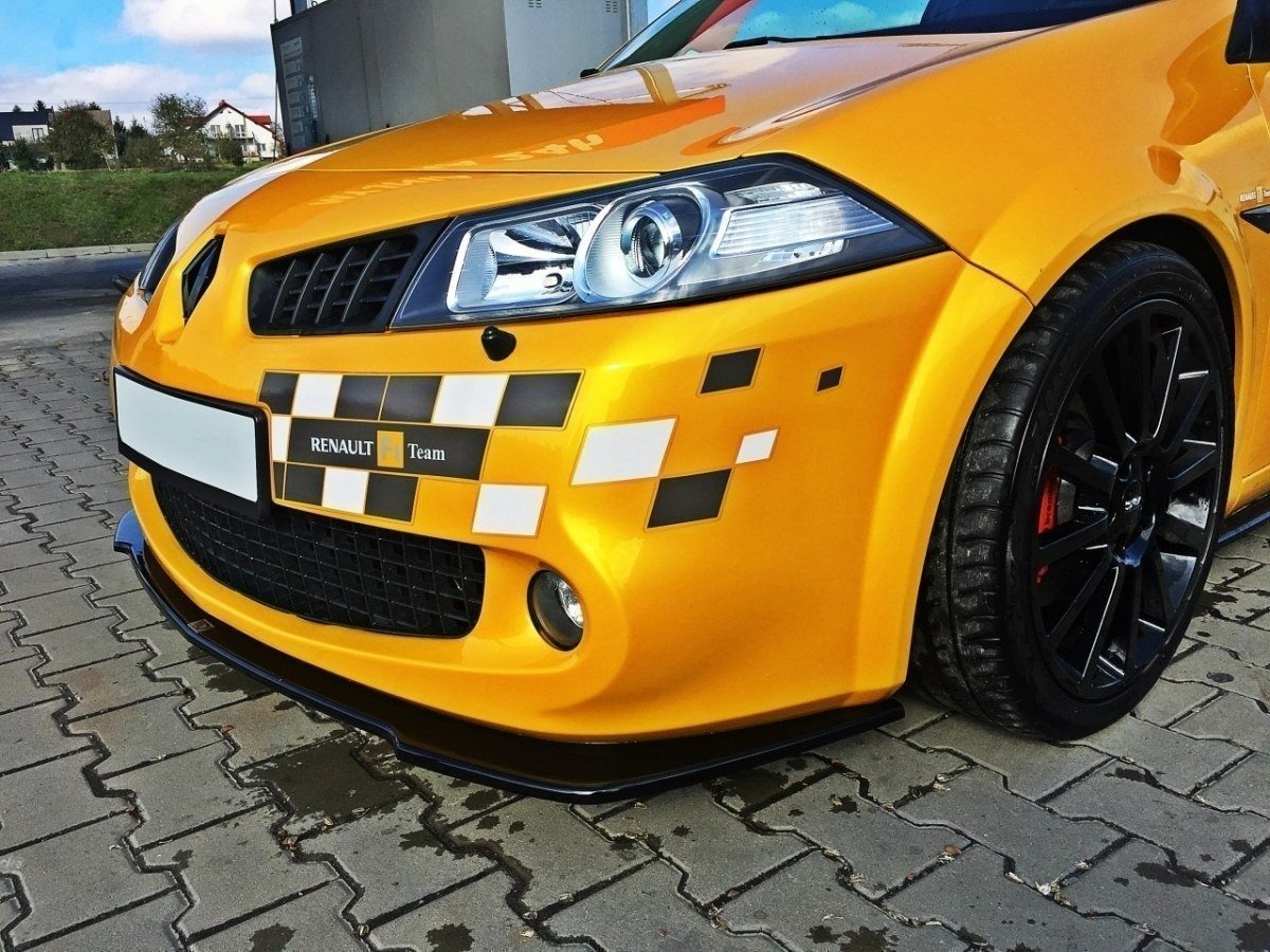Street+ Spoilerlippe Front Ansatz passend für Renault Megane II RS schwarz Hochglanz