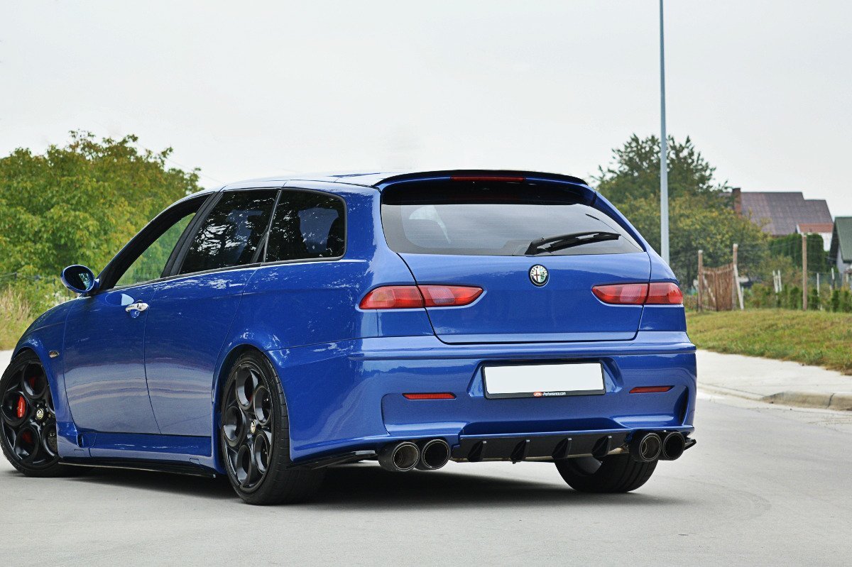 Spoiler CAP für ALFA ROMEO 156 GTA SW schwarz Hochglanz