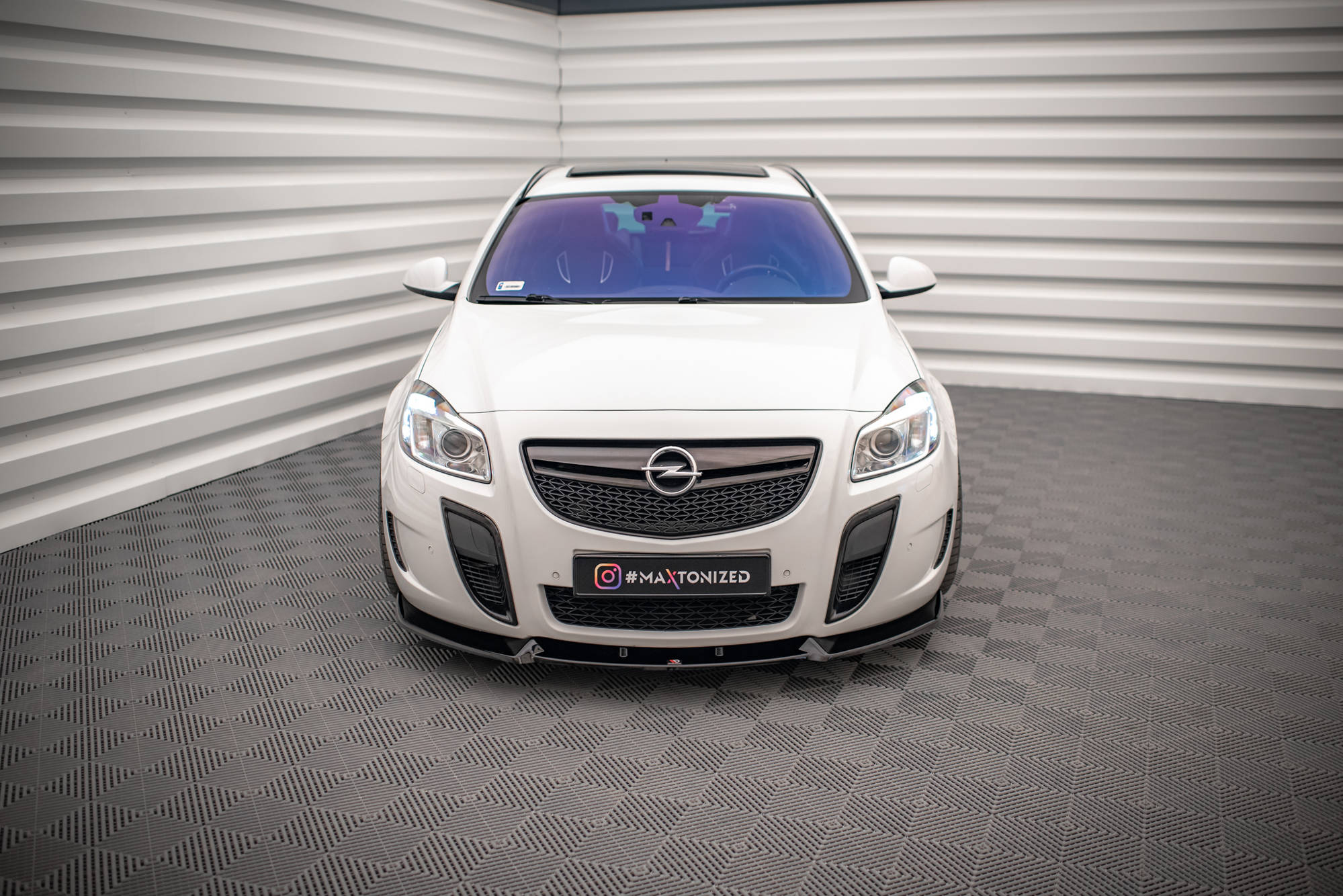 Street+ Spoilerlippe Front Ansatz V.2 passend für Opel Insignia OPC Mk1 schwarz Hochglanz