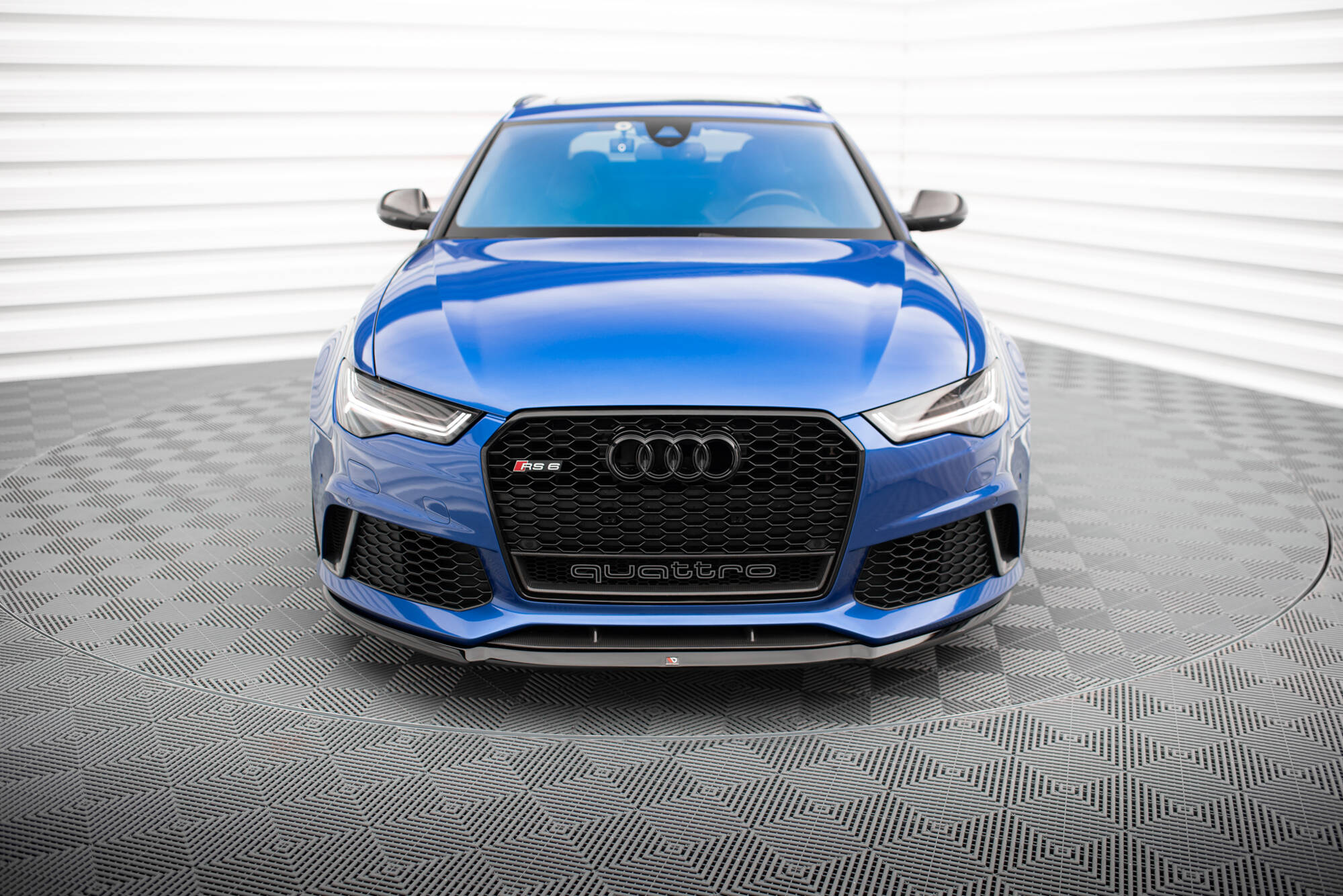Street+ Spoilerlippe Front Ansatz V.2 passend für Audi RS6 C7 / C7 FL schwarz Hochglanz