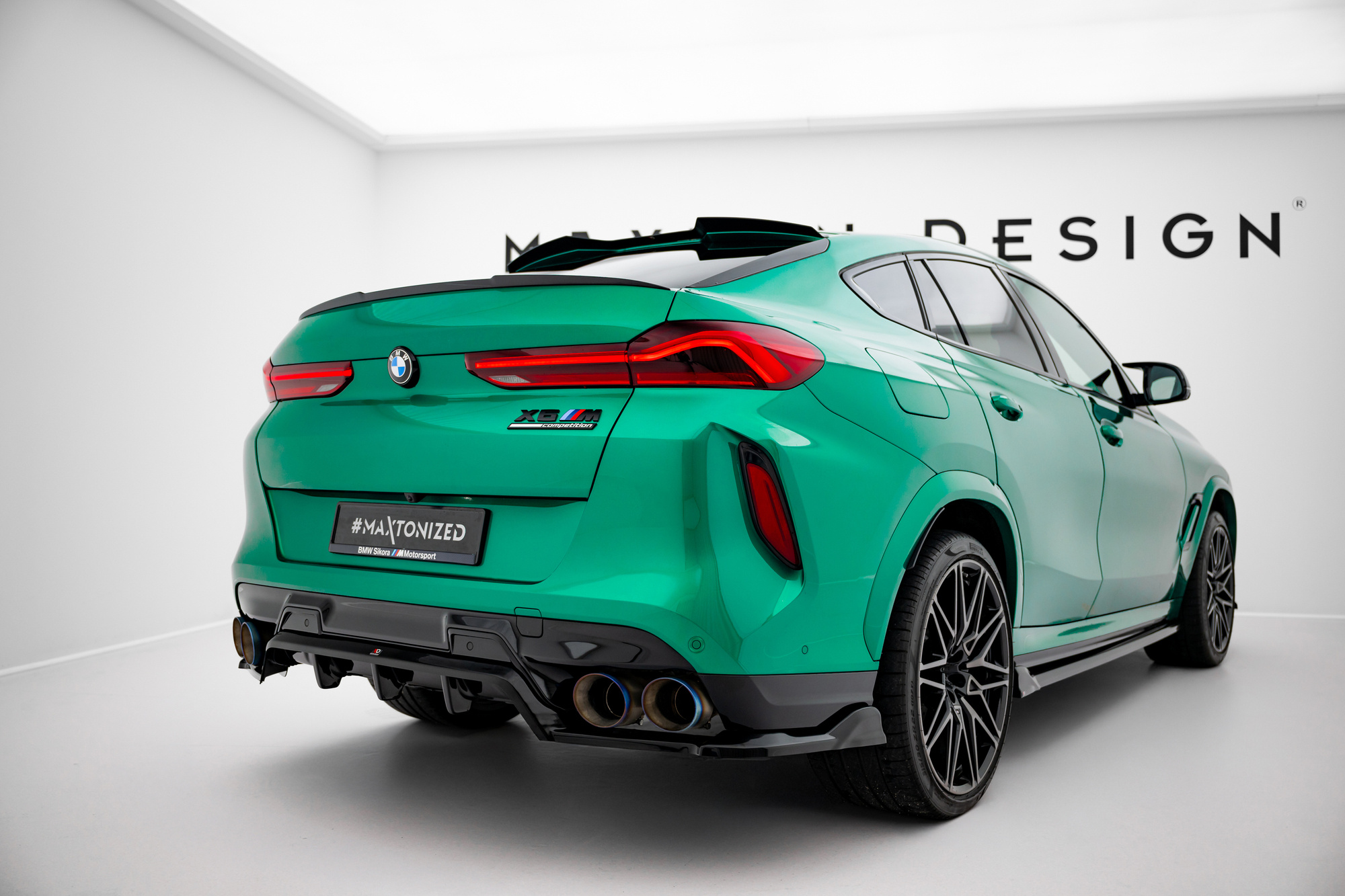 Heck Spoiler Aufsatz Abrisskante passend für BMW X6 M-Paket G06 / G06 FL / X6 M F96 / F96 FL schwarz Hochglanz