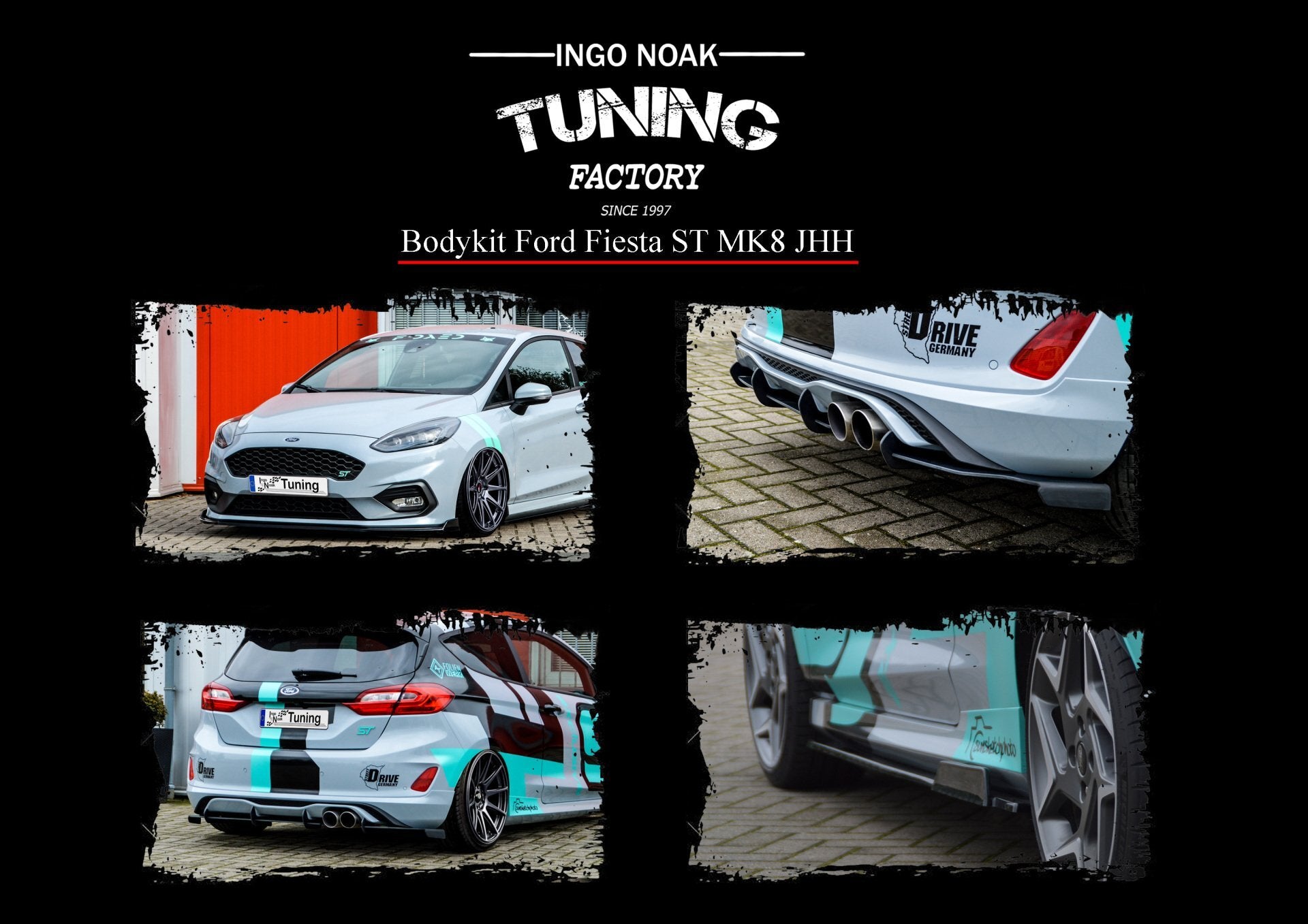 Bodykit für Ford Fiesta ST MK8 JHH Bj.ab.2018- Schwarz Matt