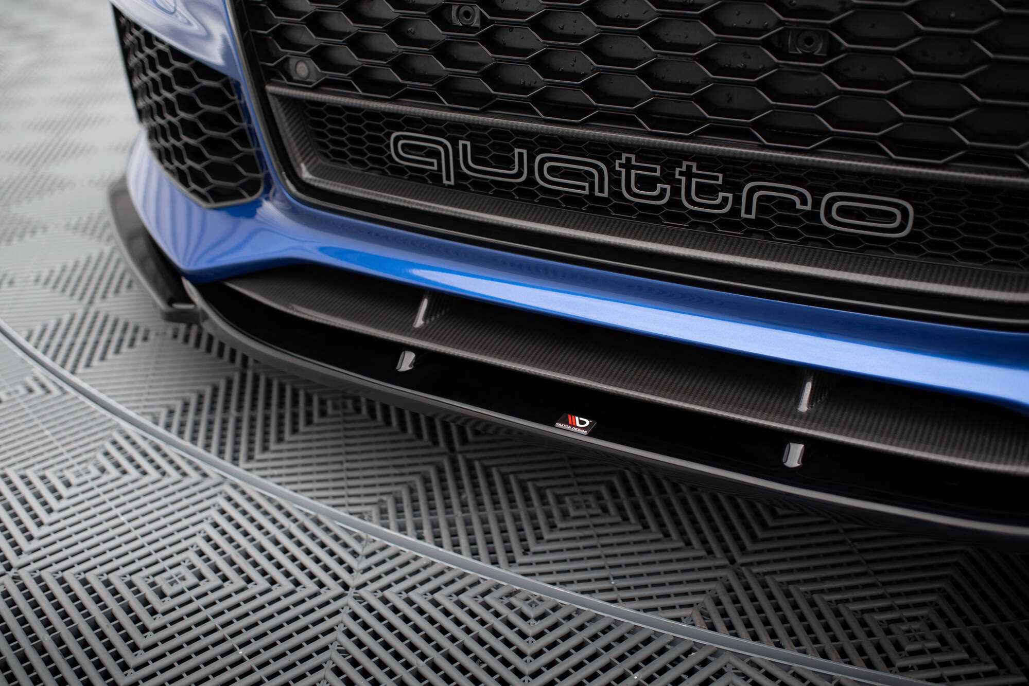 Street+ Spoilerlippe Front Ansatz V.3 passend für Audi RS6 C7 / C7 FL schwarz Hochglanz