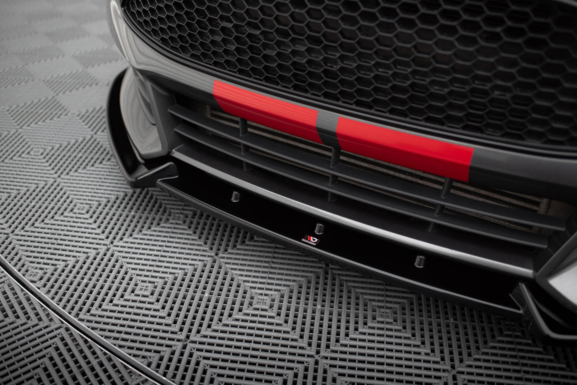 Street+ Spoilerlippe Front Ansatz V.4 passend für Ford Focus ST Mk3 FL schwarz Hochglanz