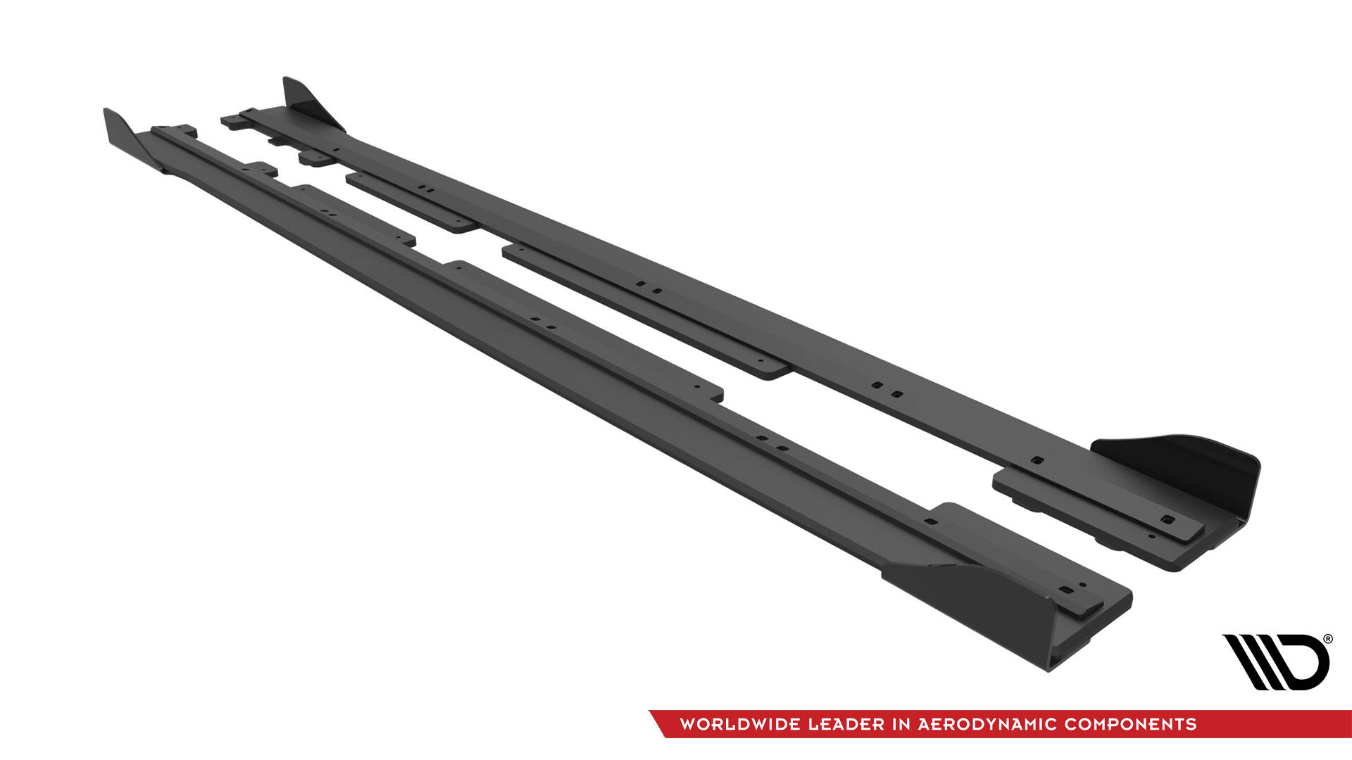 Street Pro Seitenschweller Ansatz + Flaps für Ford Fiesta ST / ST-Line Mk8 schwarz Hochglanz