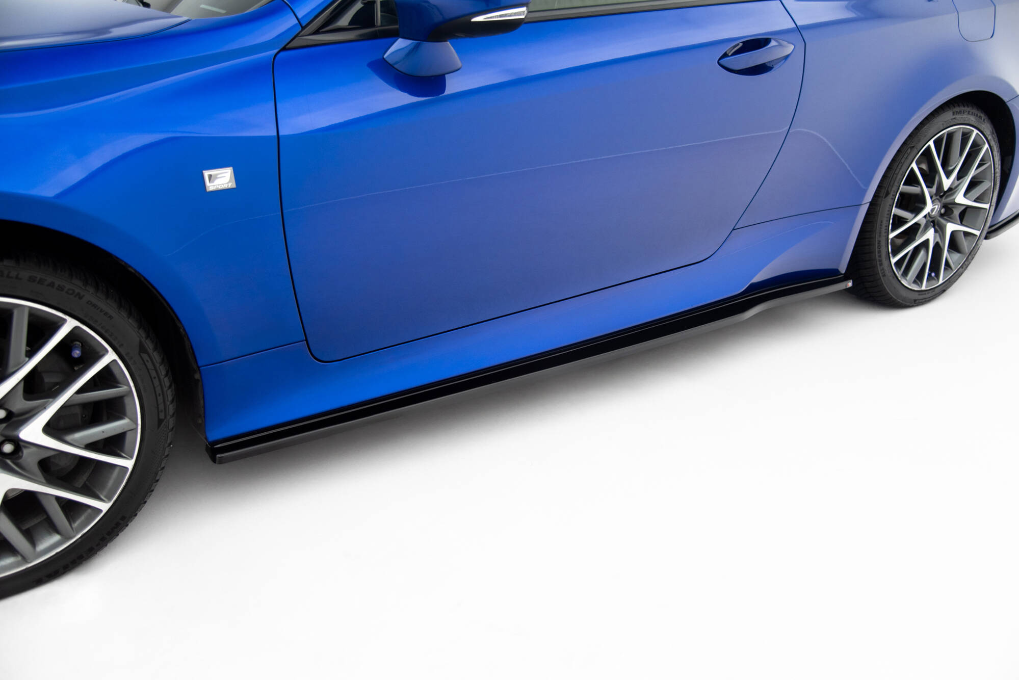 Seitenschweller Ansatz für Lexus RC Mk1 schwarz Hochglanz