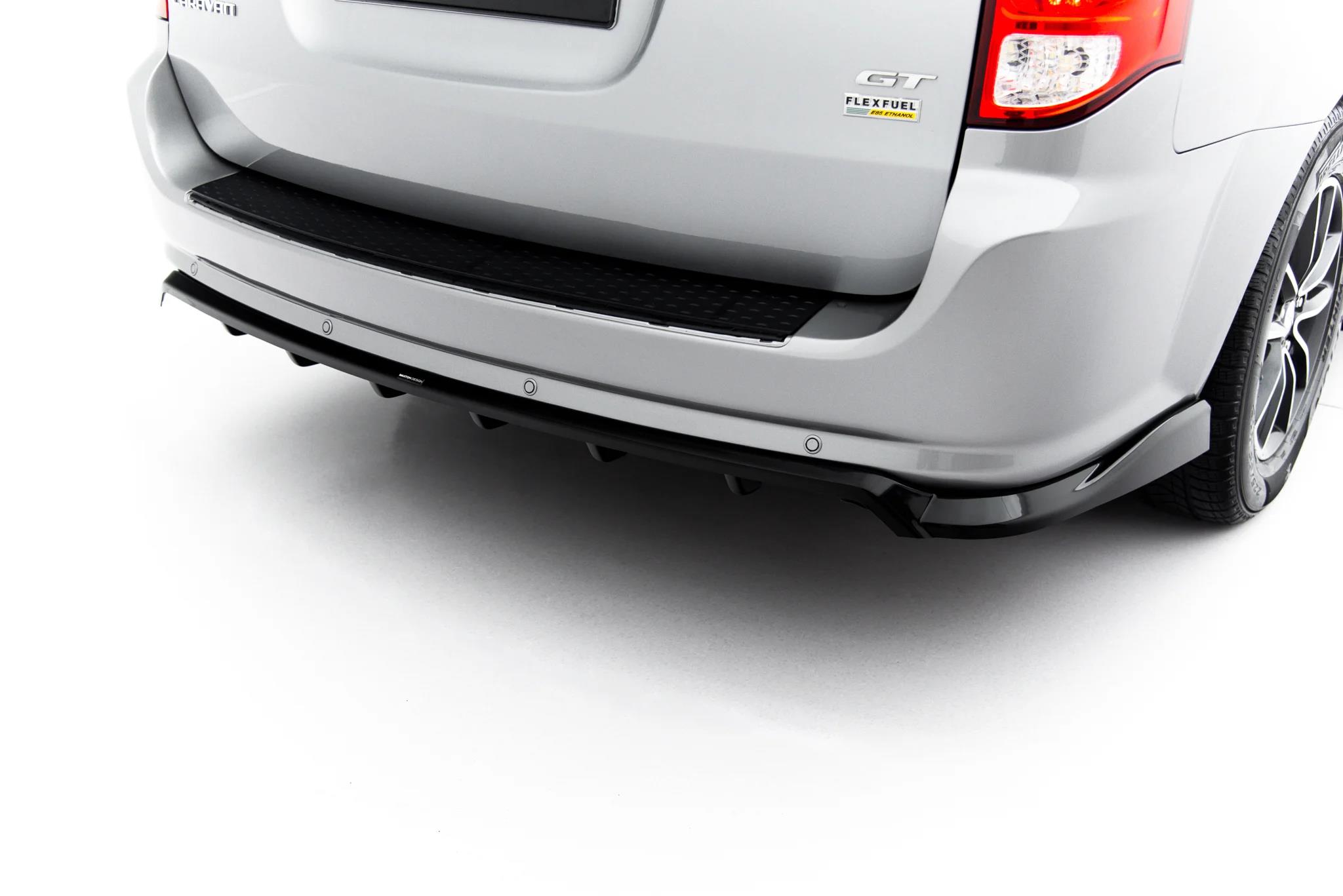 Street+ Mittlerer Diffusor RACE passend für Dodge Grand Caravan Mk5 Facelift schwarz Hochglanz