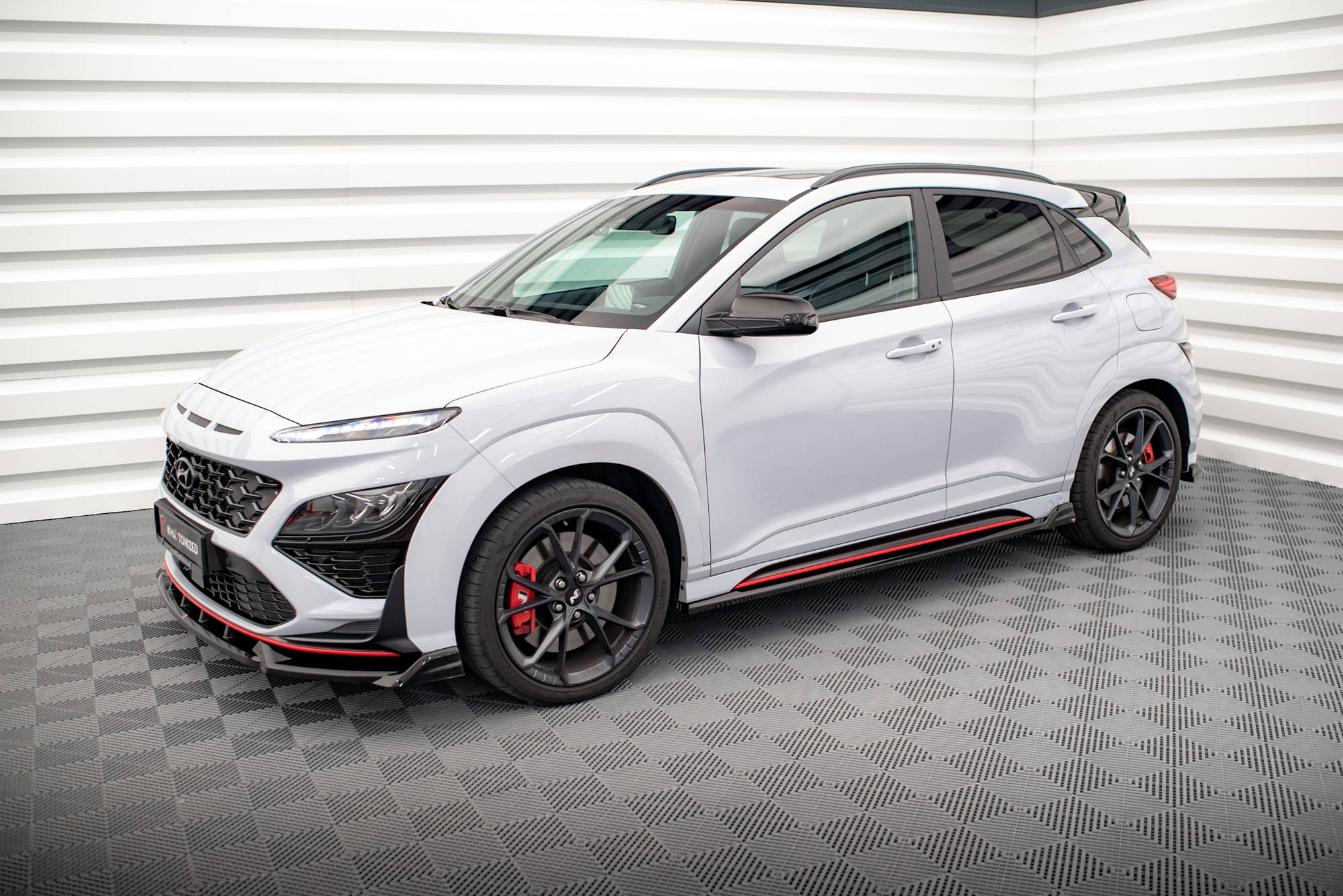 Street+ Seitenschweller Leisten V.2 passend für Hyundai Kona N Mk1 schwarz Hochglanz