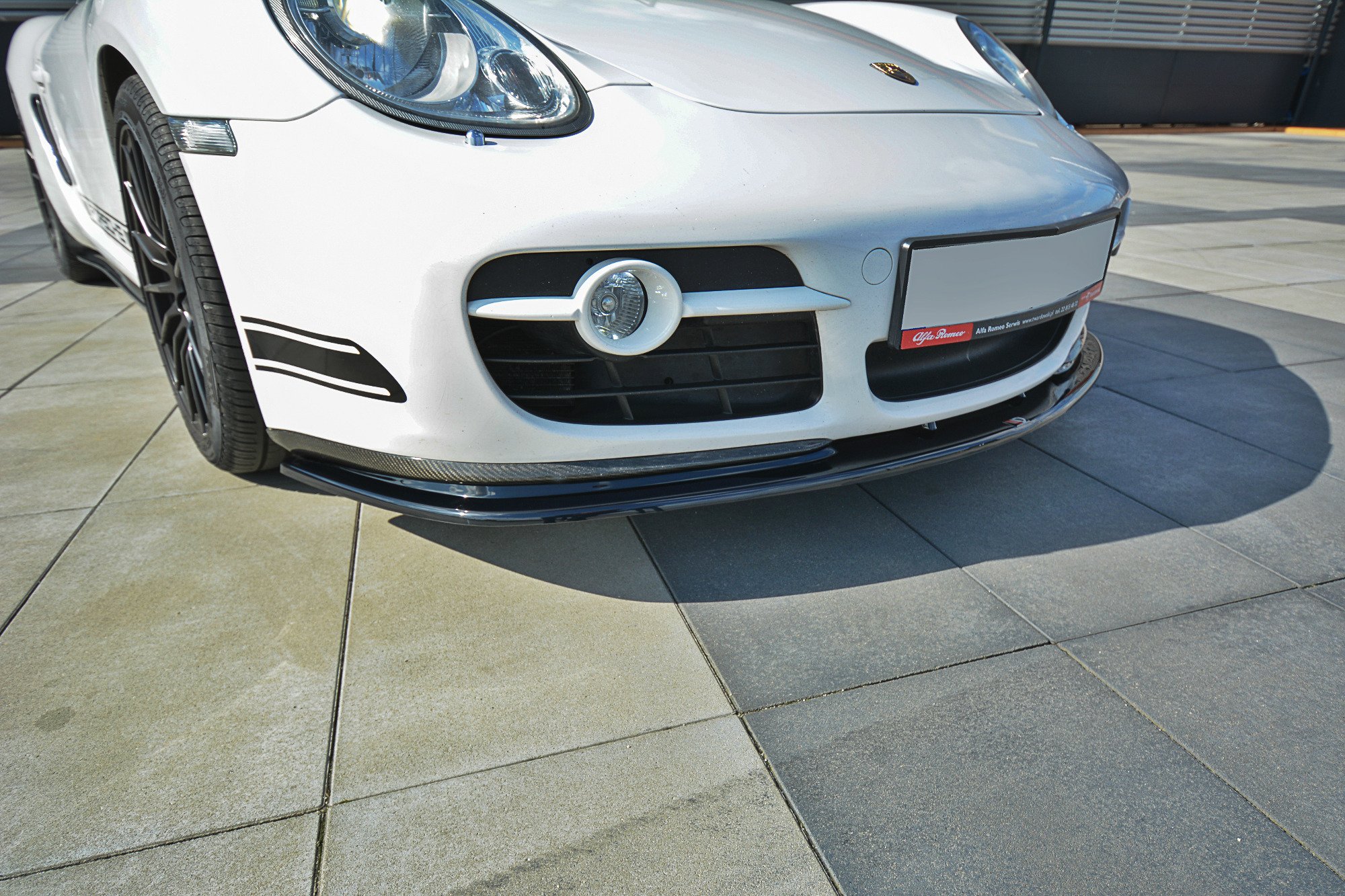 Front Ansatz V.2 für PORSCHE CAYMAN S 987C schwarz Hochglanz