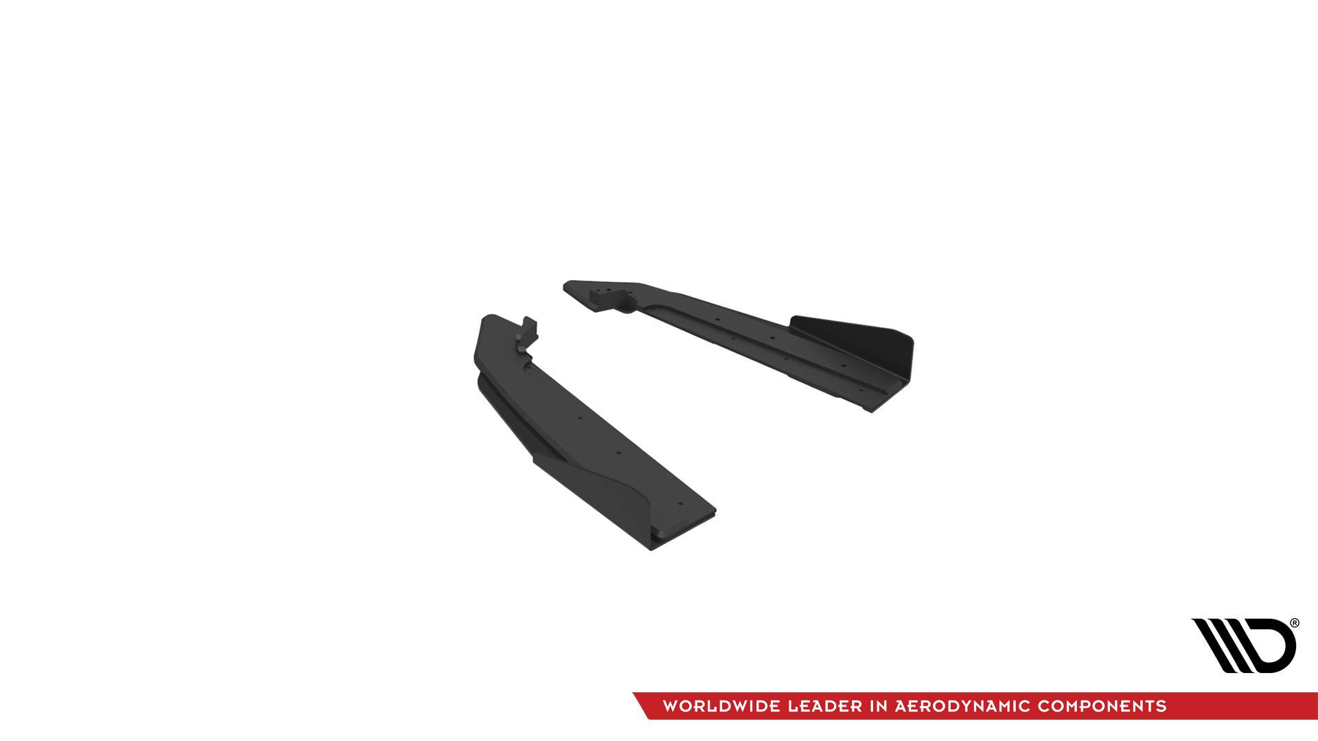 Street Pro Heck Ansatz Flaps V.1 passend für Ford Mustang GT Mk6 FL rot+ Hochglanz Flaps