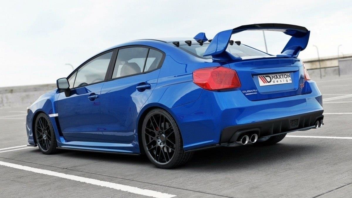 Mittlerer Diffusor Heck Ansatz für SUBARU WRX STI schwarz matt