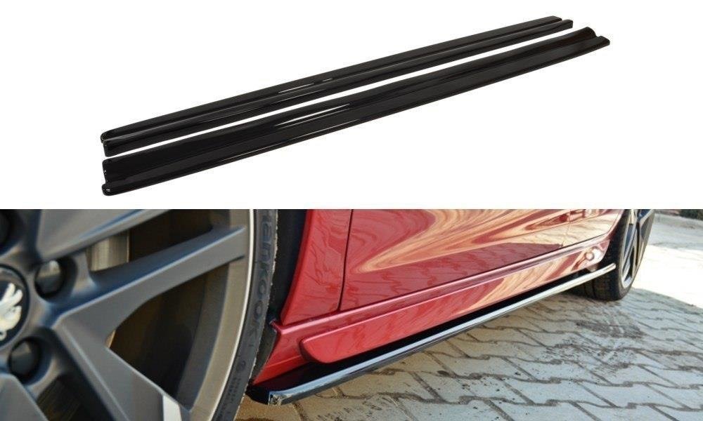Street+ Seitenschweller Leisten passend für Peugeot 308 GTI Mk2 schwarz Hochglanz