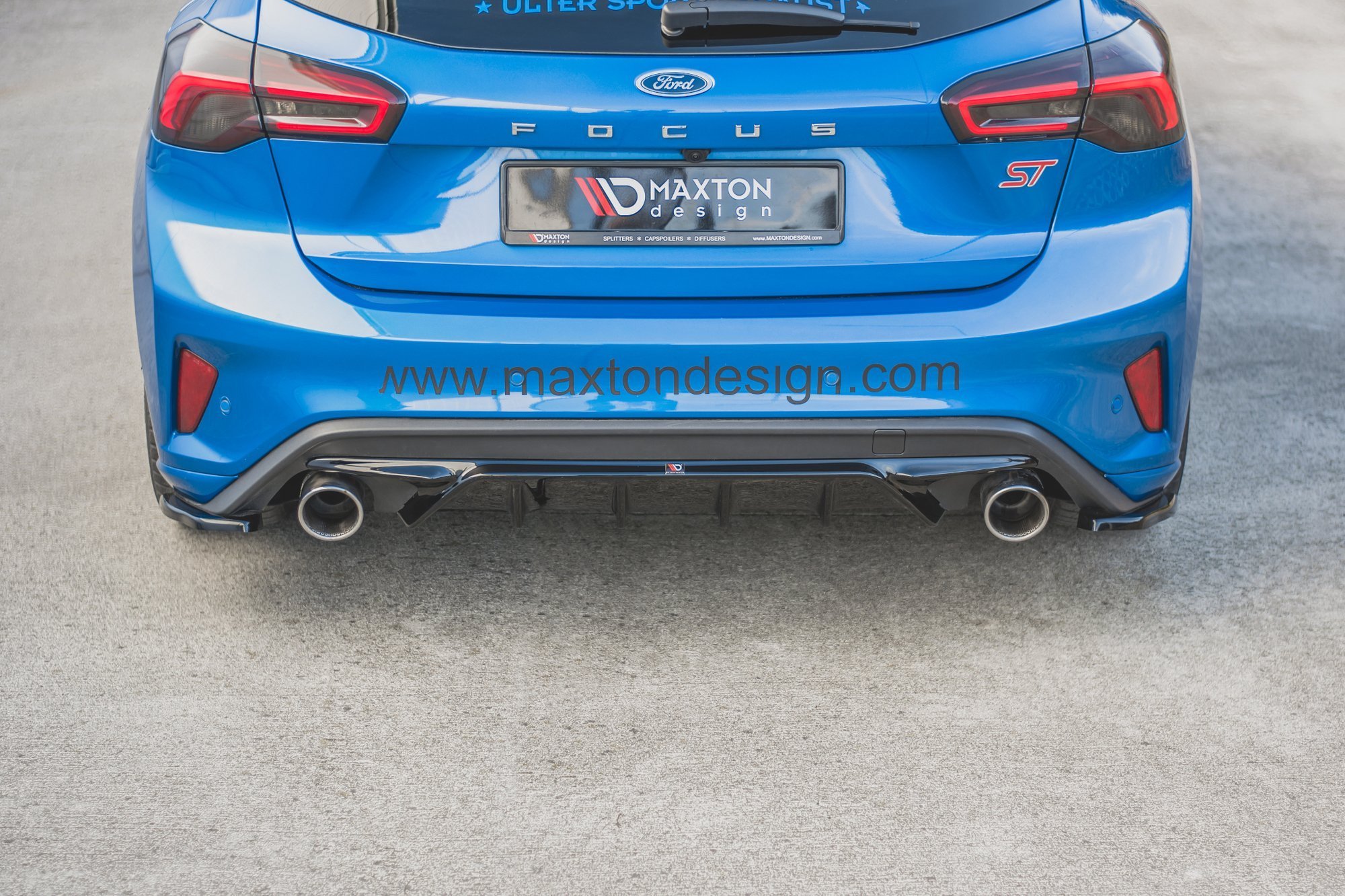 Heck Ansatz Flaps Diffusor V.1 für Ford Focus ST Mk4 Carbon Look