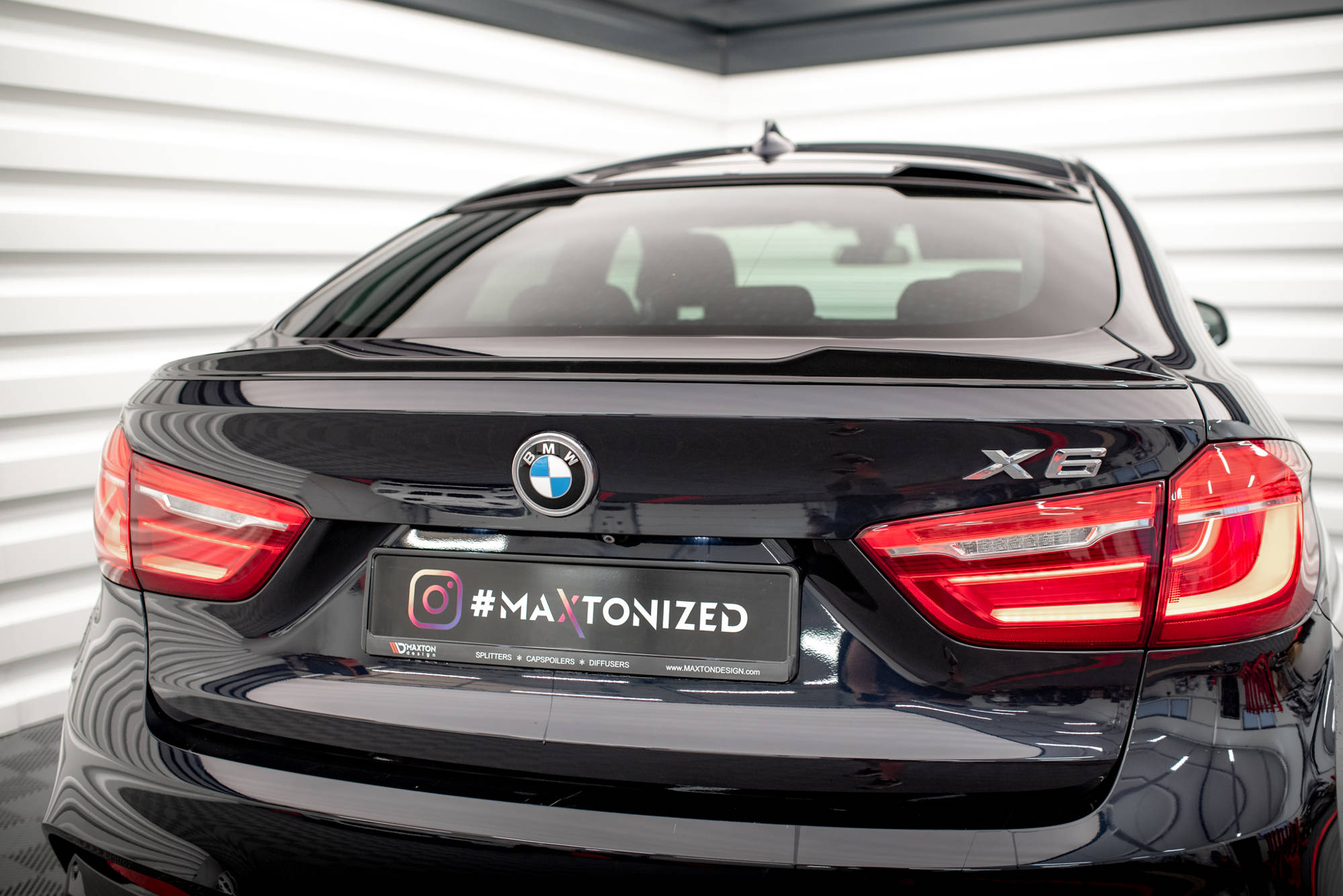Heck Spoiler Aufsatz Abrisskante 3D V.1 passend für BMW X6 F16 M-Paket / X6 M F86 schwarz Hochglanz