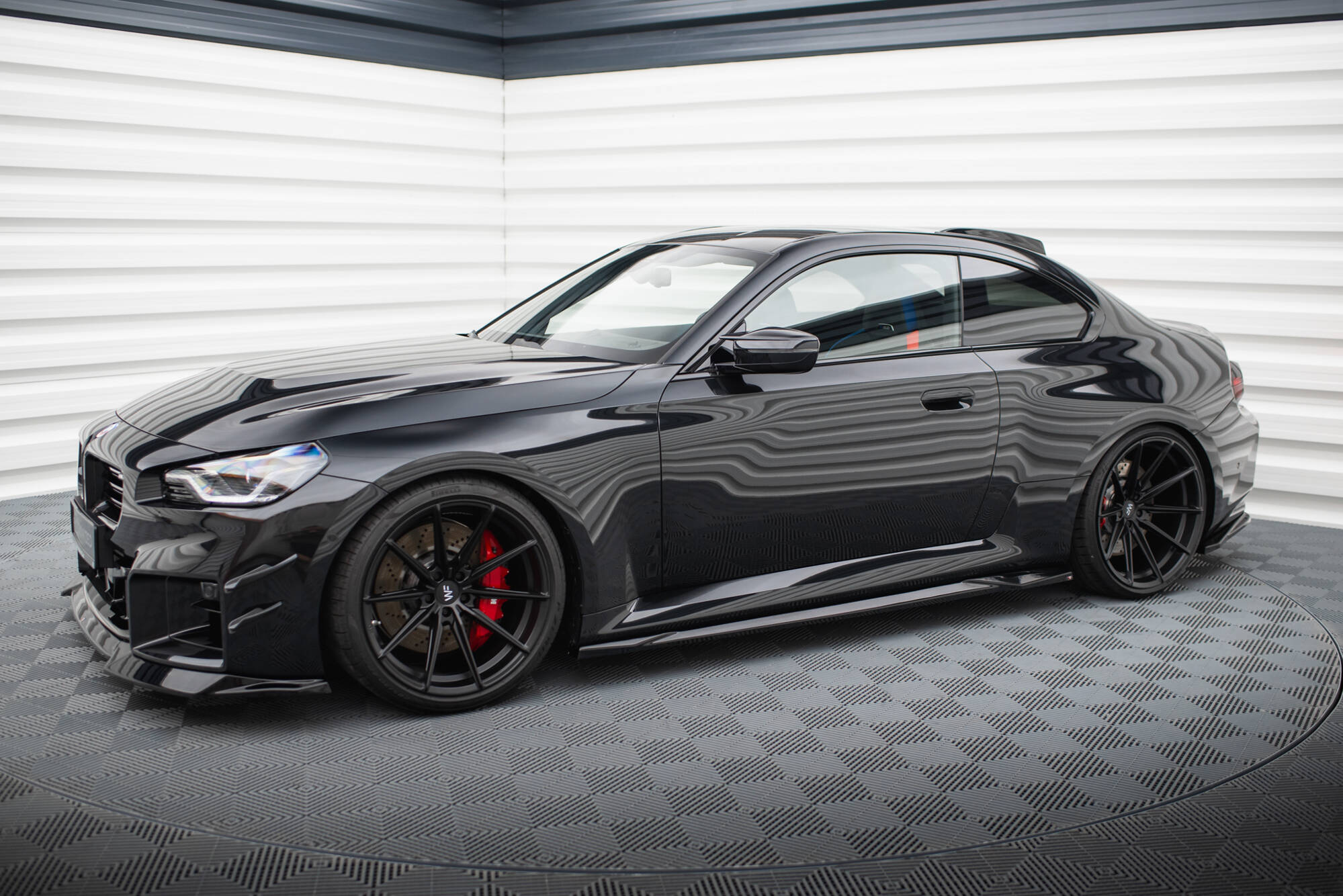 Street+ Seitenschweller Leisten V.2 passend für BMW M2 G87 schwarz Hochglanz
