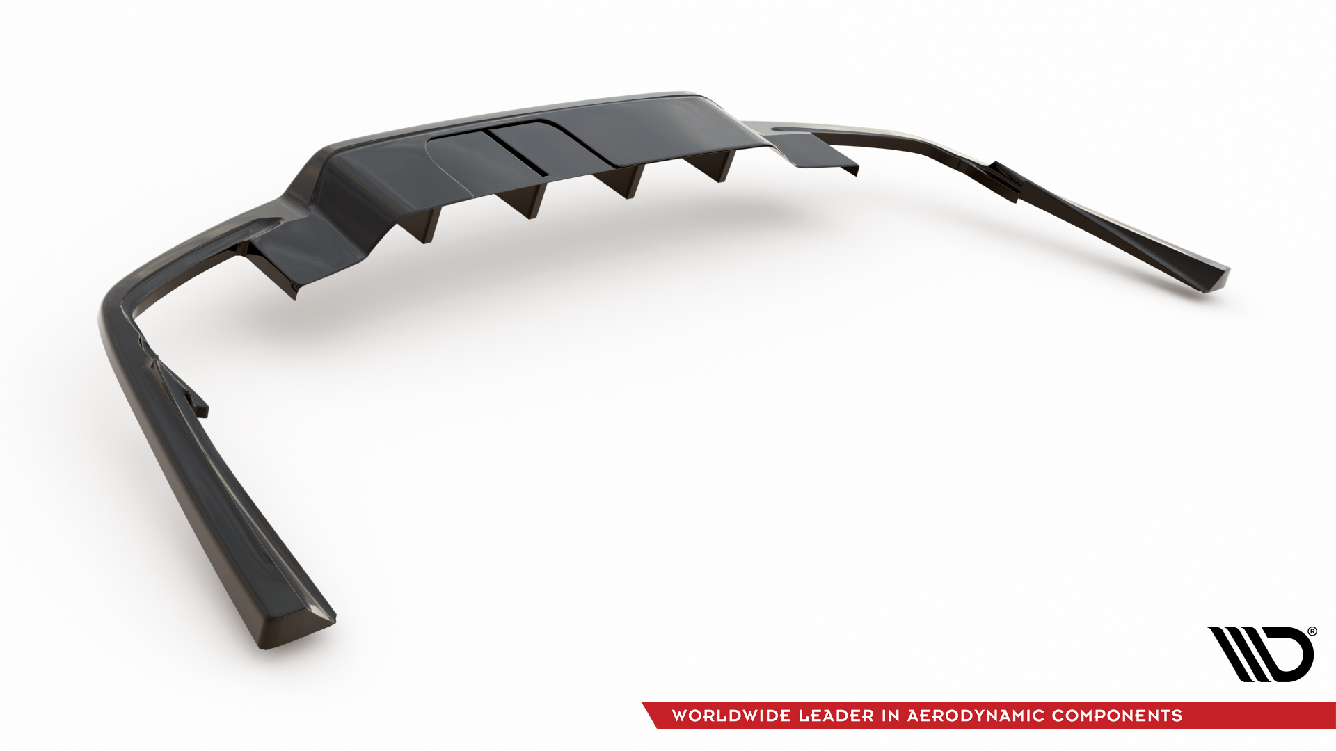 Street+ Mittlerer Diffusor RACE Heck Ansatz passend für Volvo S60/V60 R-Design Mk3 schwarz Hochglanz