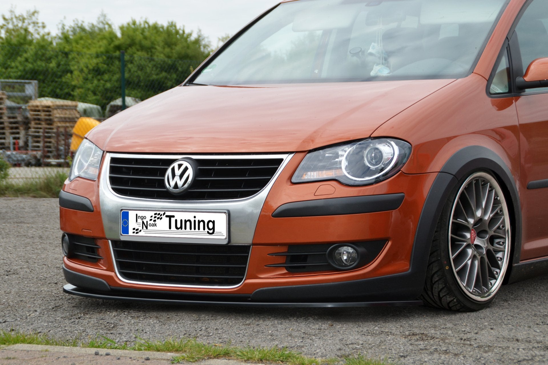 CUP Frontspoilerlippe für VW Touran Facelift 1T GP Bj. 2006-2010 Schwarz Matt