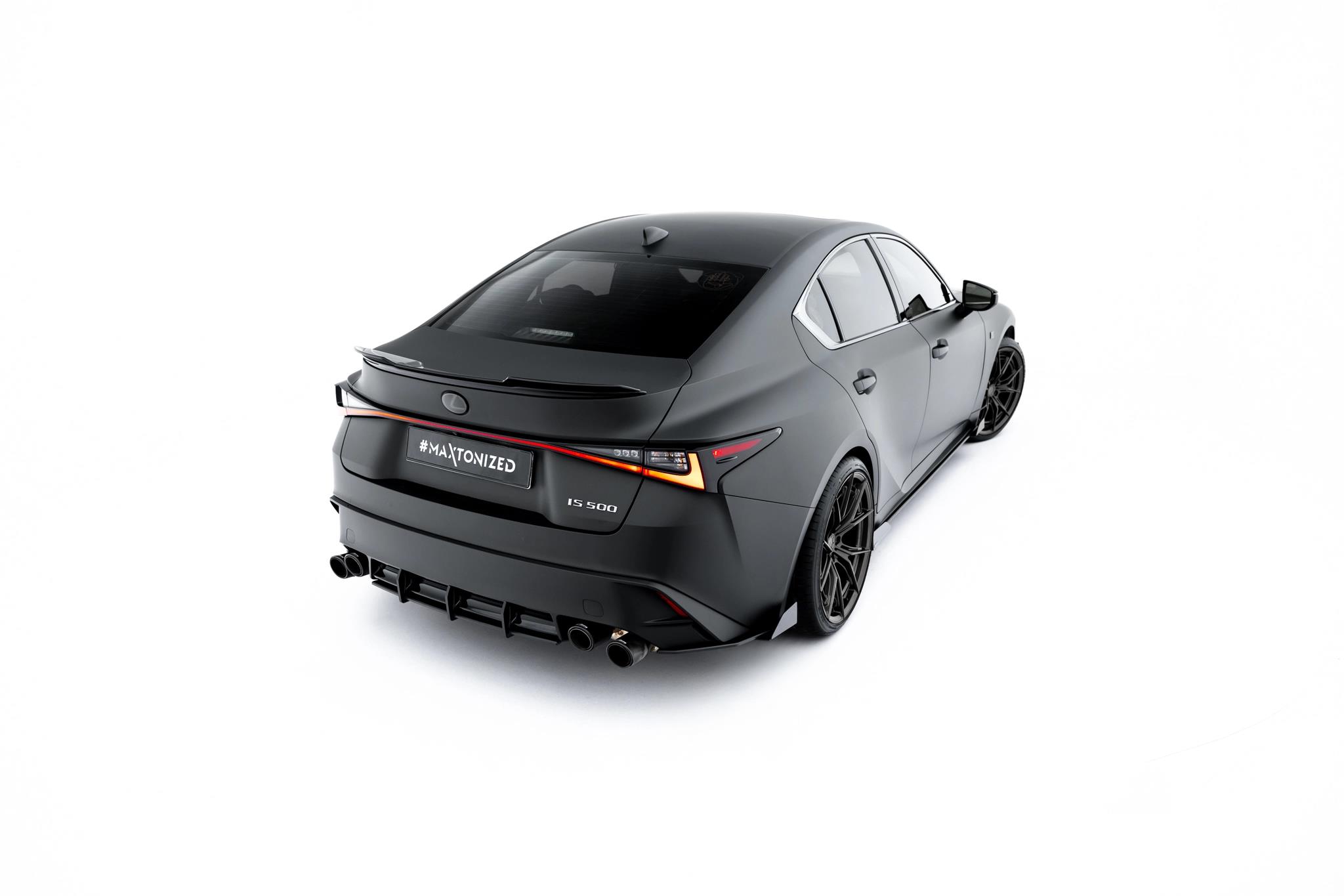 Heckansatz Diffusor passend für Lexus IS 500 Mk3 Facelift 2 XE30 schwarz-rot
