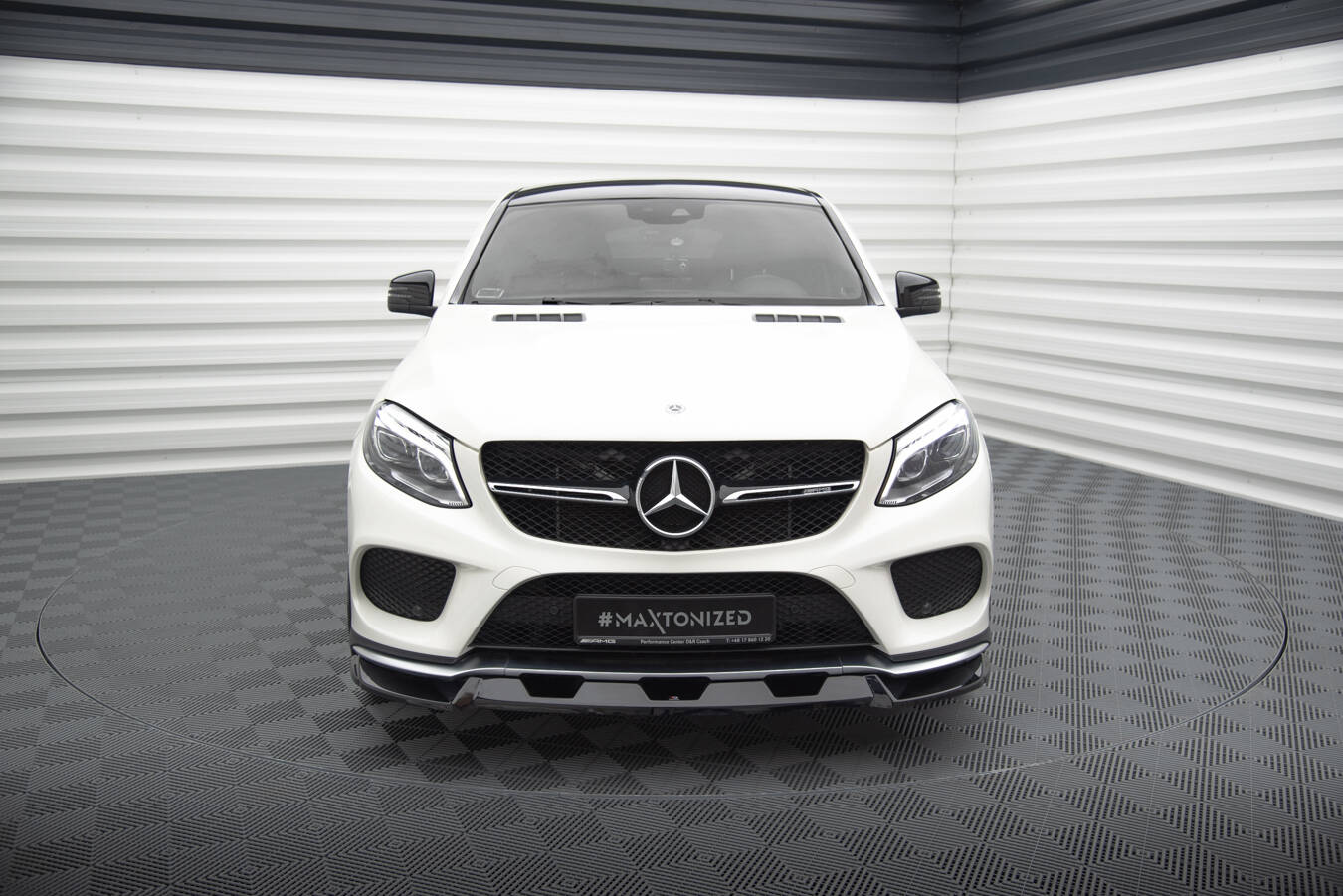 Street+ Spoilerlippe Front Ansatz V.1 passend für Mercedes GLE Coupe 43 AMG / AMG-Line C292 schwarz Hochglanz