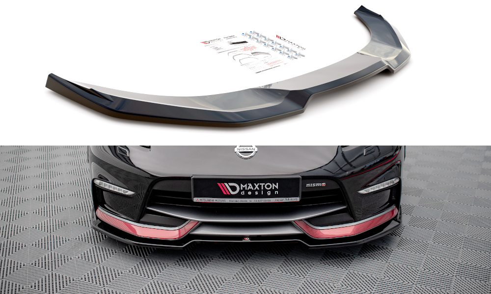 Street+ Spoilerlippe Front Ansatz V.3 passend für Nissan 370Z Nismo FL schwarz Hochglanz