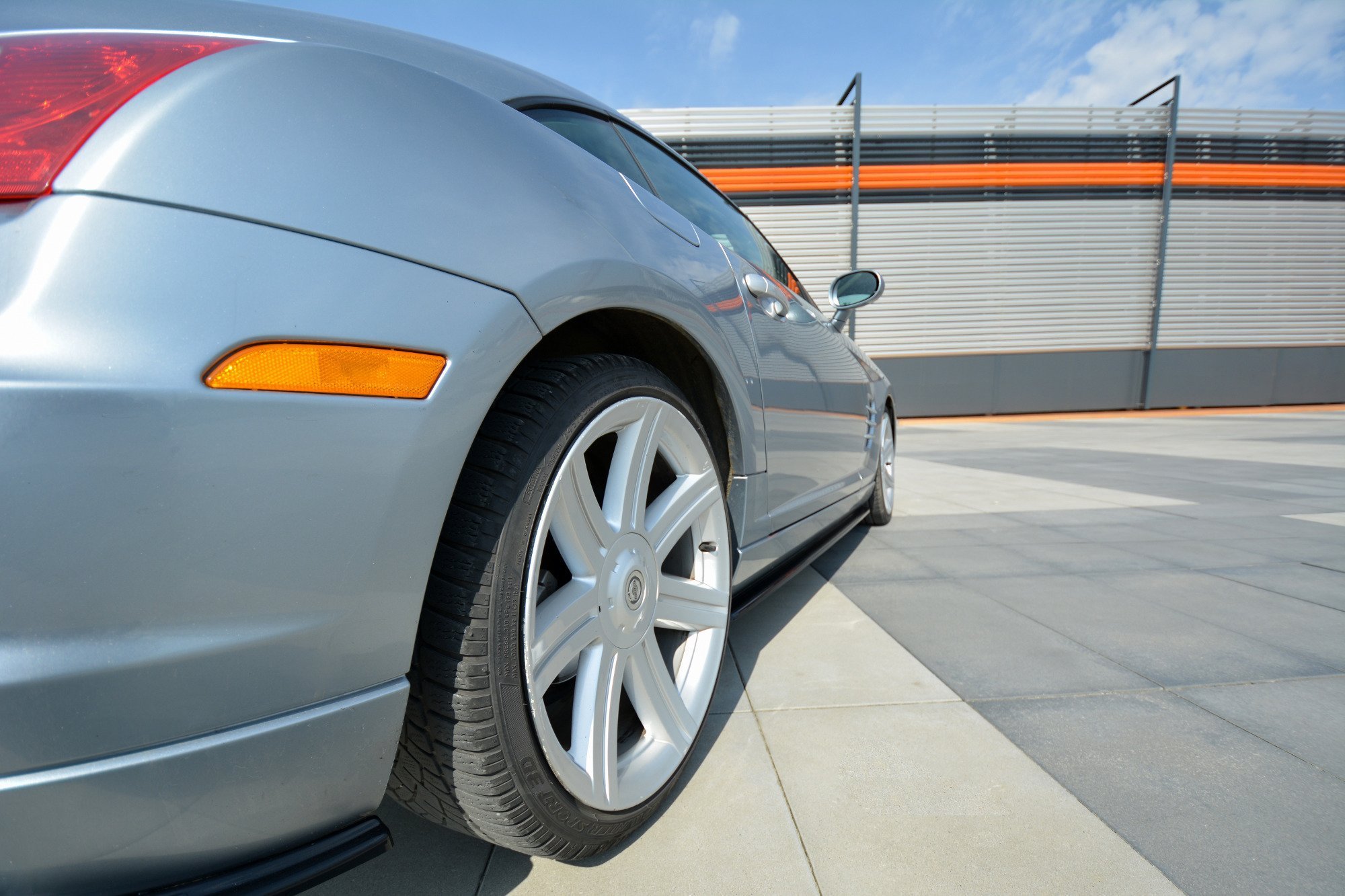 Seitenschweller Ansatz Paar passend für CHRYSLER CROSSFIRE schwarz Hochglanz