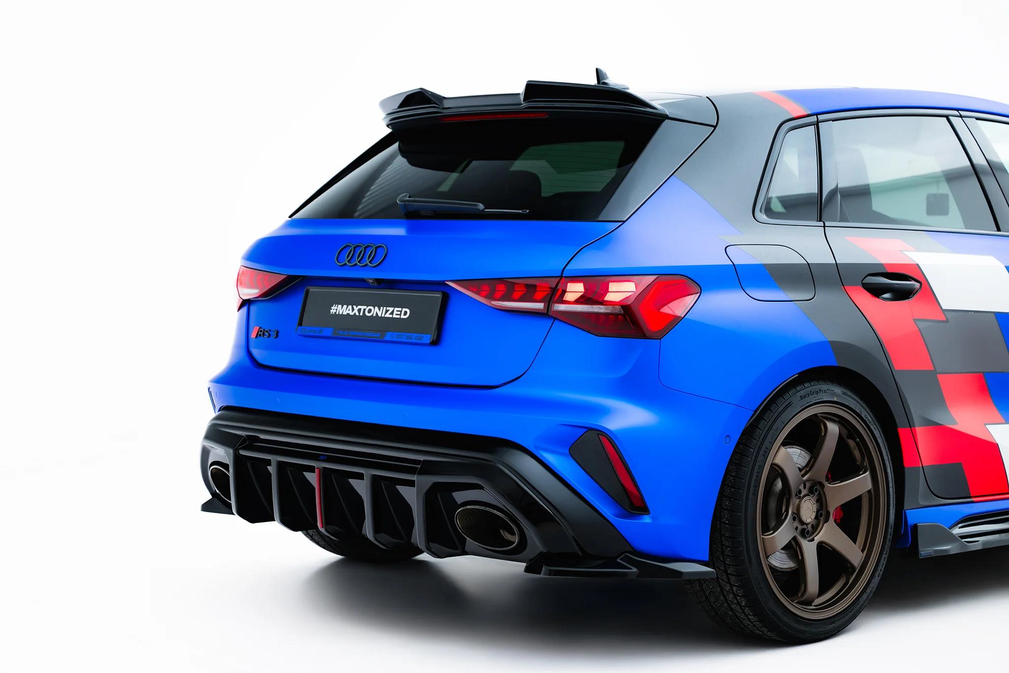 Diffusor Flaps V.1 passend für Audi RS3 Sportback 8Y Facelift schwarz Hochglanz