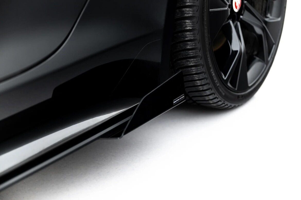 Seitenschweller Flaps passend für Jaguar F-Type X152 Facelift 2 schwarz Hochglanz