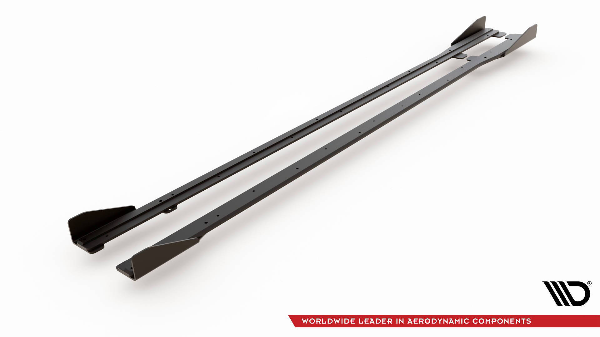Street Pro Seitenschweller Leisten passend für VW Golf 7 R FL rot+ Hochglanz Flaps