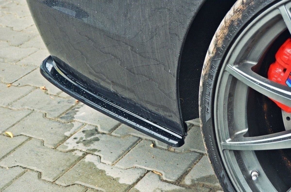 Heck Ansatz Flaps Diffusor für BMW 5er M-Paket Limousine /Touring F10/F11 mit zwei Doppel Endstücken schwarz Hochglanz