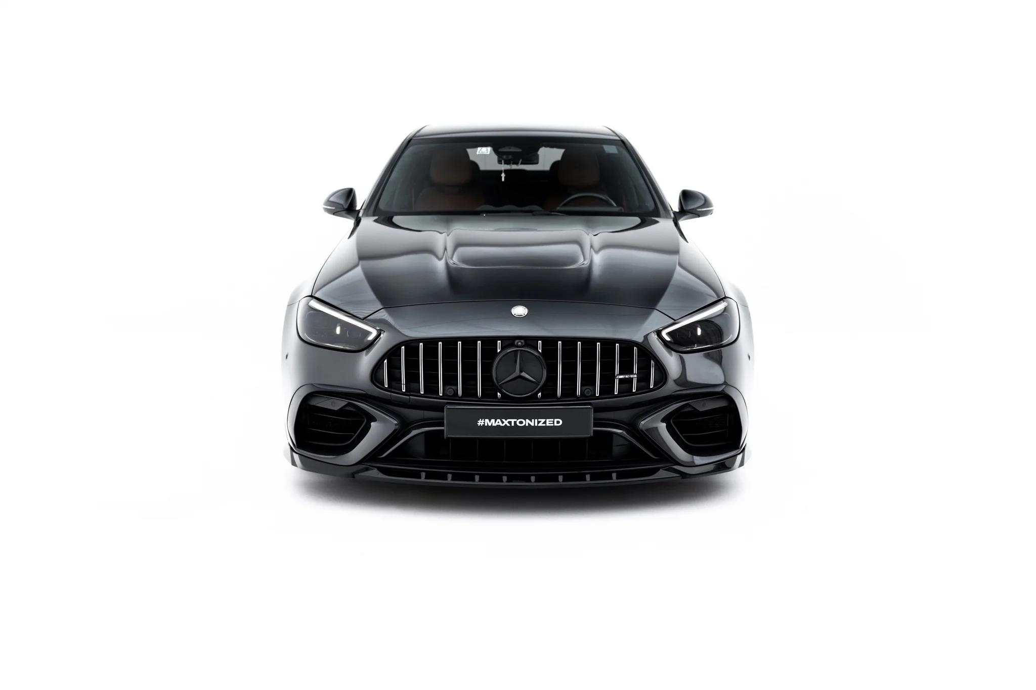 Frontlippe V.1 passend für Mercedes-AMG C63 Limousine / Kombi W206 / S206 schwarz Hochglanz