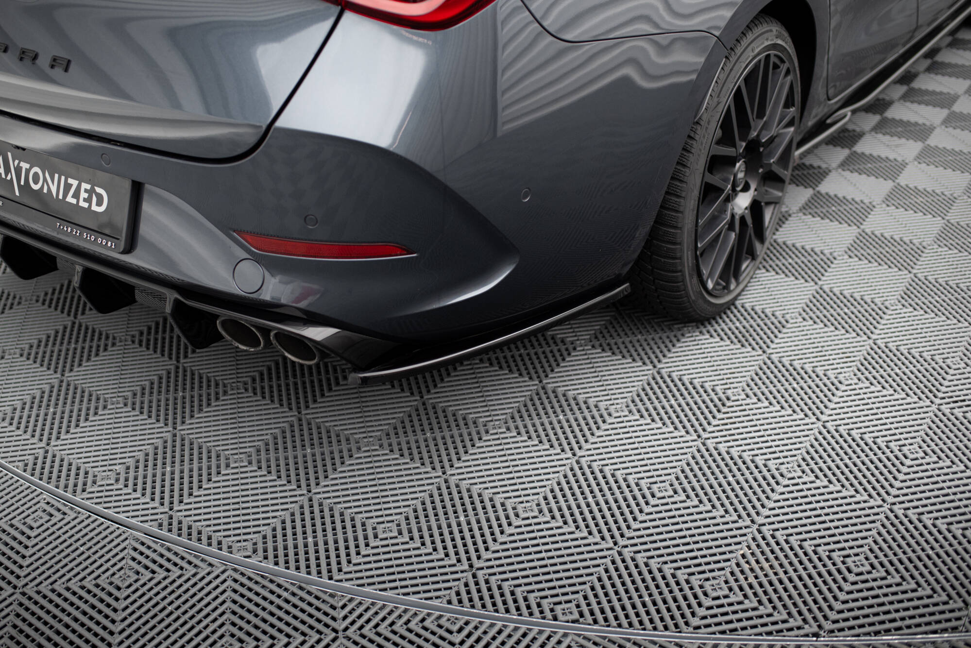 Diffusor Flaps V.2 passend für CUPRA Leon ST Mk1 FL schwarz Hochglanz