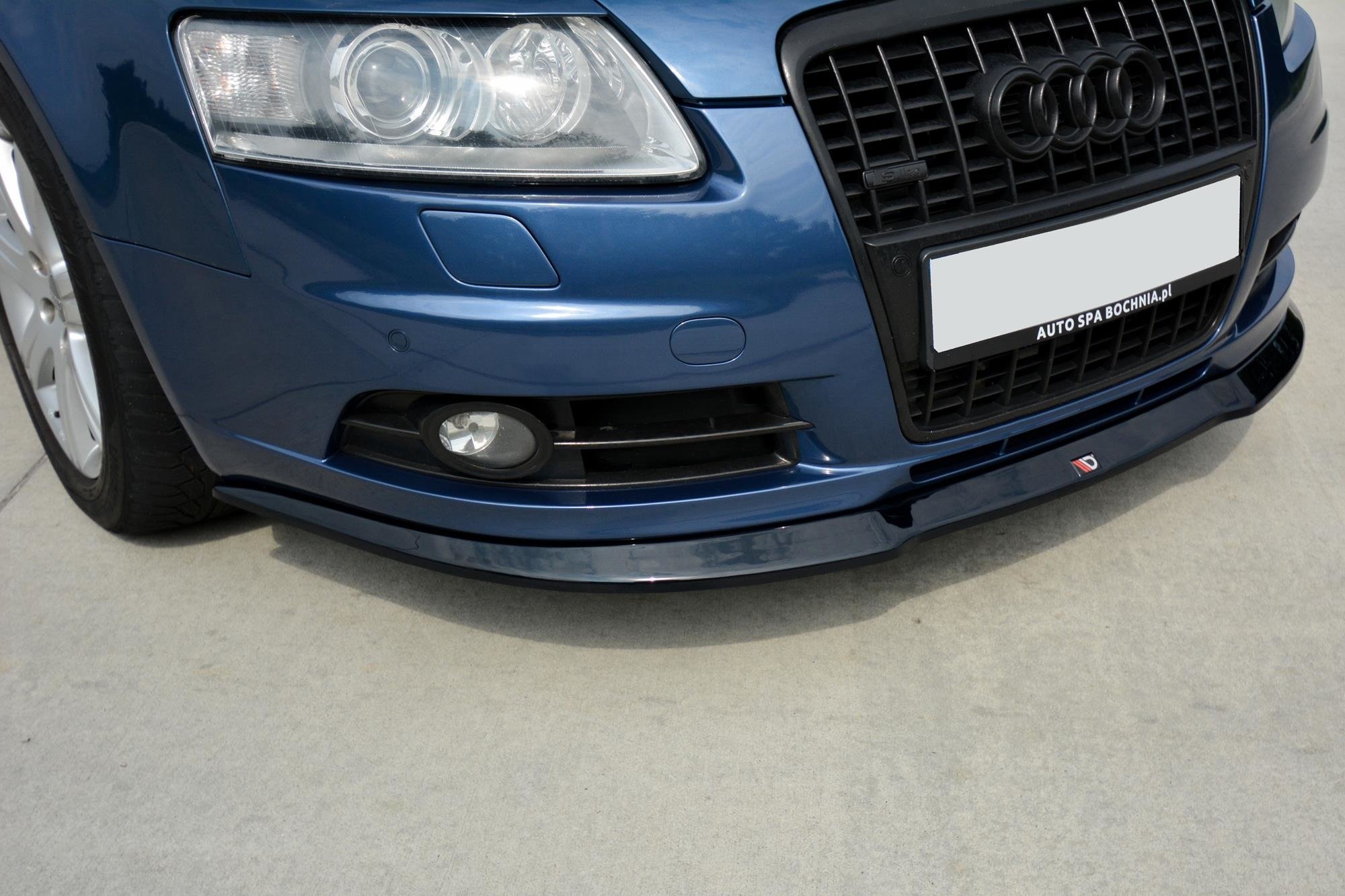 Street+ Spoilerlippe Front Ansatz passend für Audi A6 S-Line C6 schwarz Hochglanz