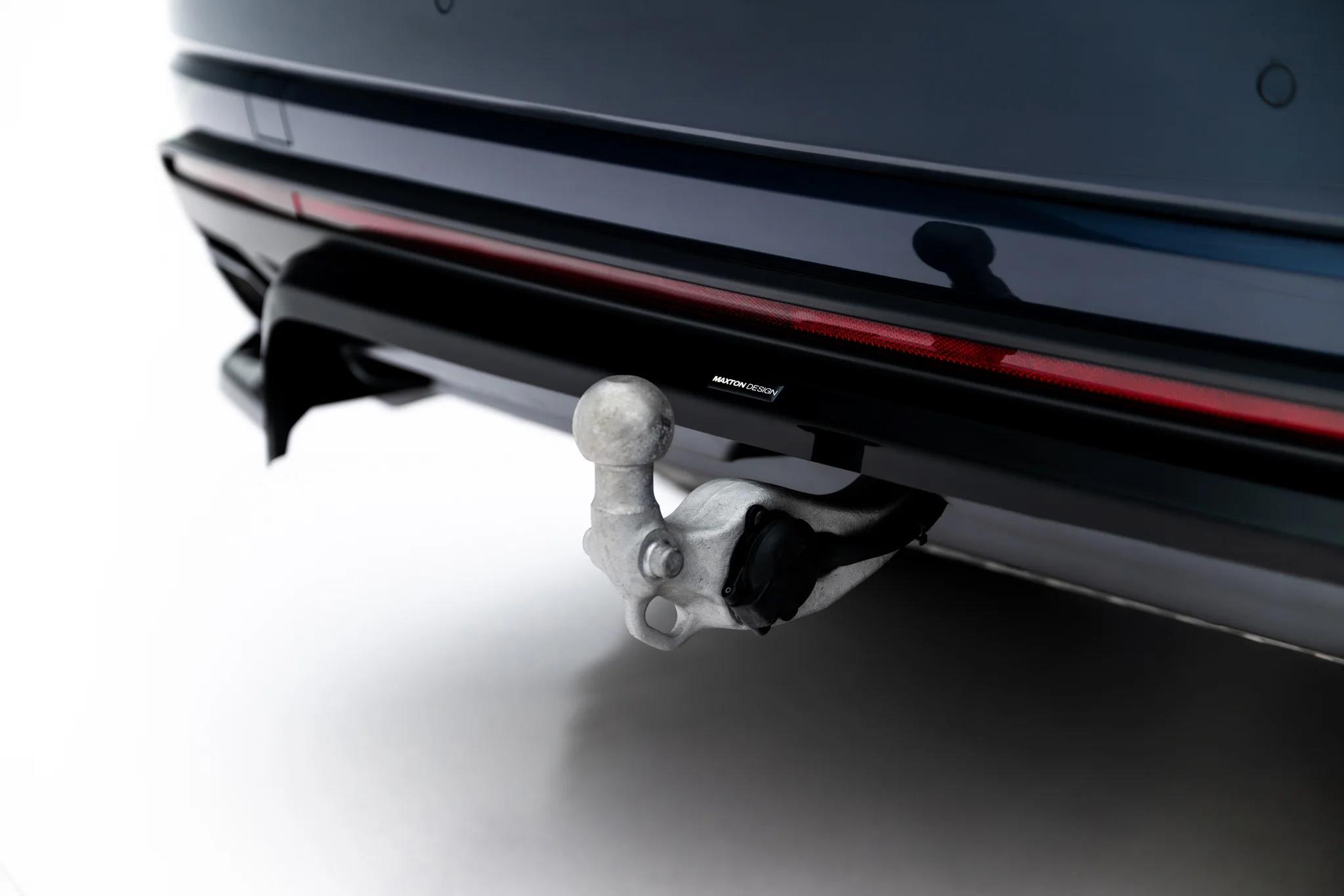 Street+ Mittlerer Diffusor RACE passend für VW Touareg Elegance Mk3 Facelift schwarz Hochglanz