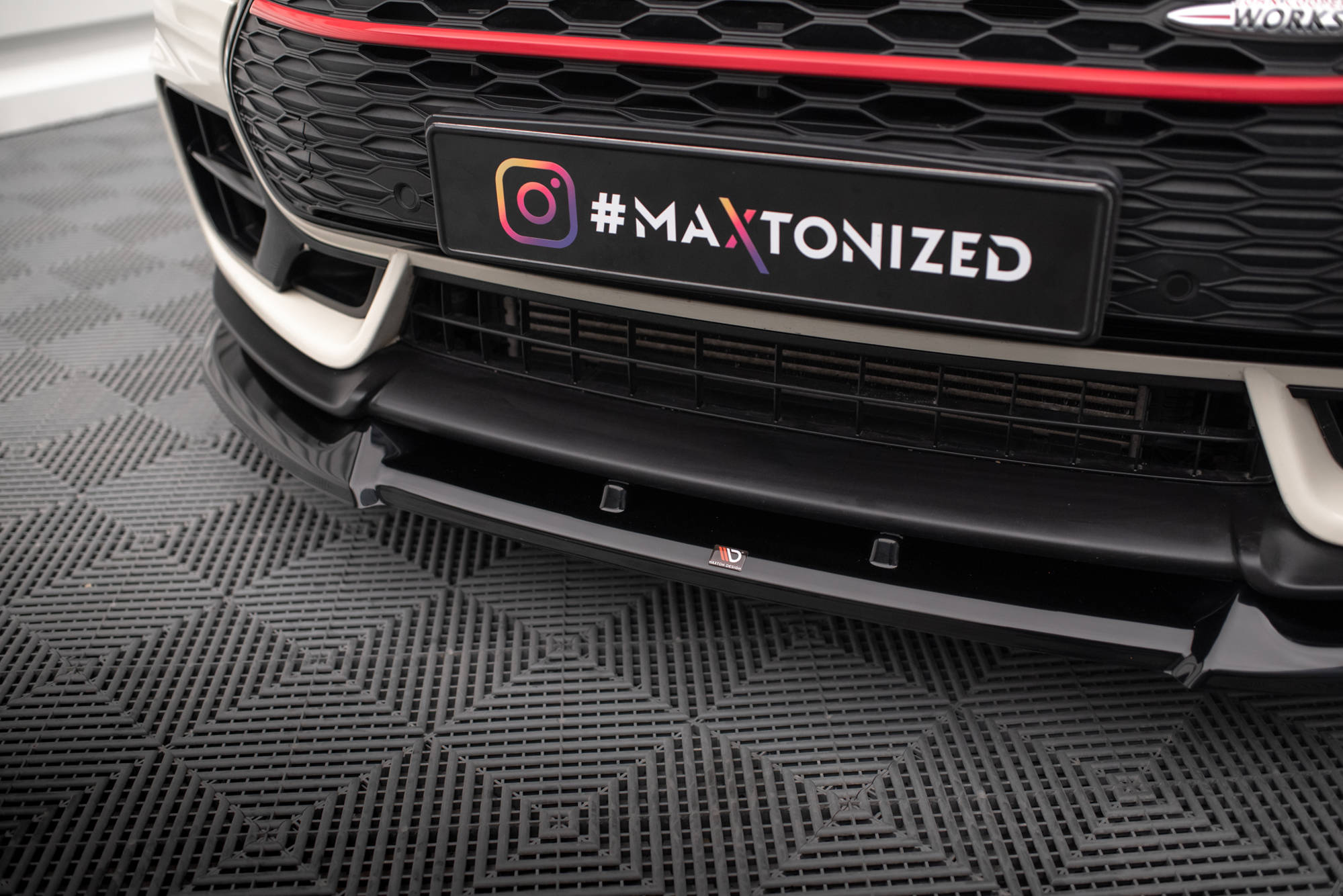 Street+ Spoilerlippe Front Ansatz V.1 passend für Mini Cooper Clubman John Cooper Works F54 FL schwarz Hochglanz