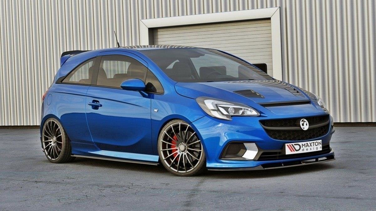 Street+ Spoilerlippe Front Ansatz passend für Opel Corsa E OPC/VXR NÜRBURG schwarz Hochglanz