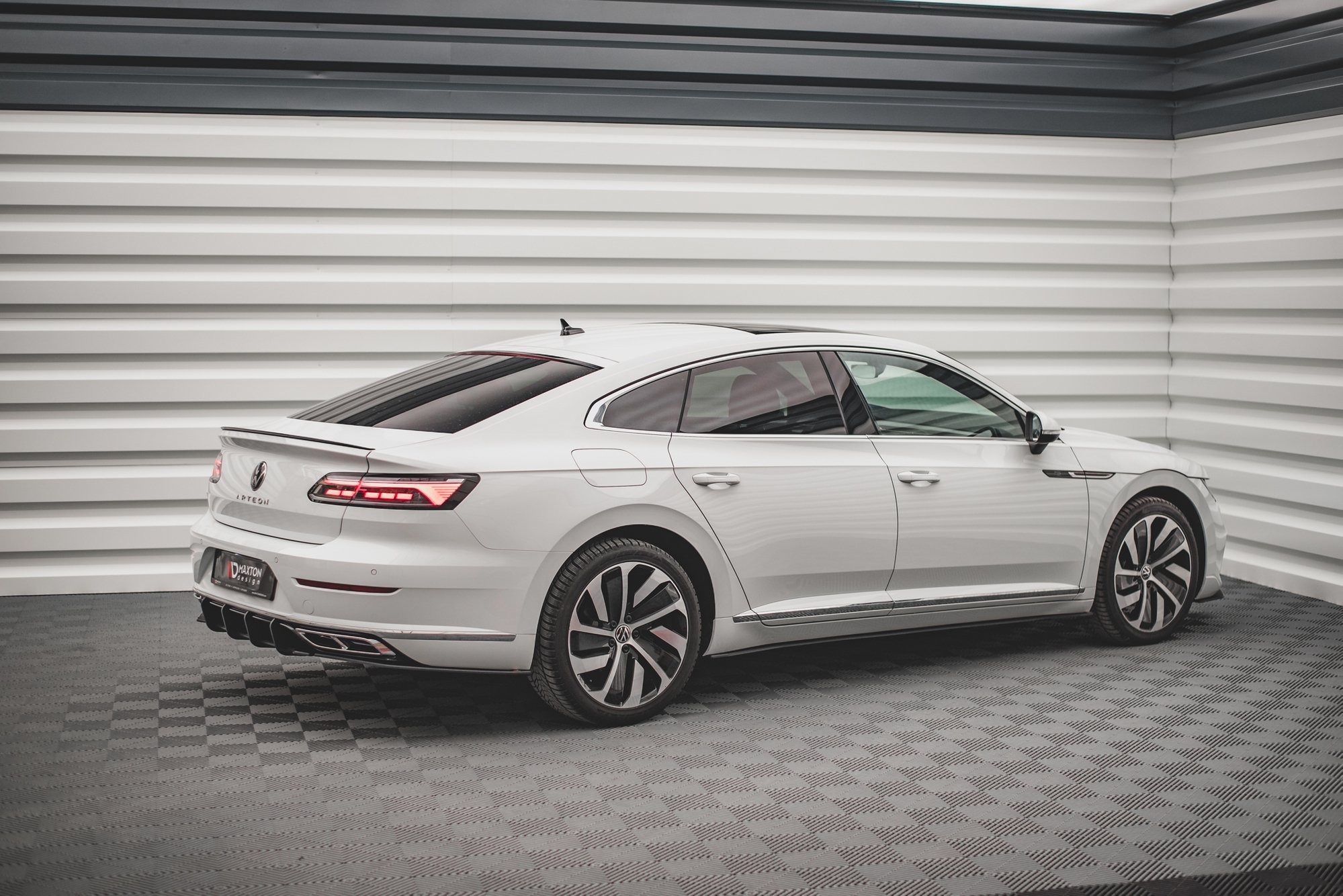 Street Pro Seitenschweller Leisten passend für VW Arteon R-Line FL rot