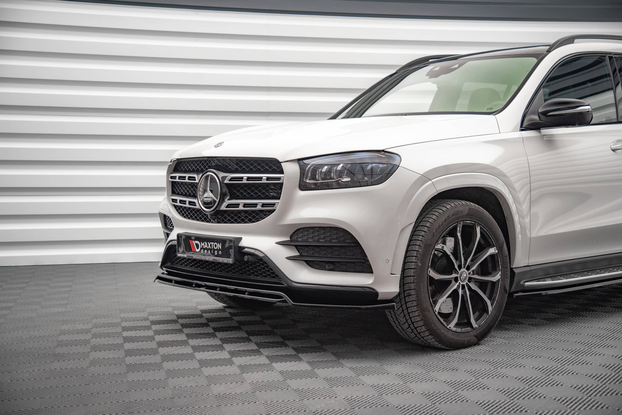 Street+ Spoilerlippe Front Ansatz V.1 passend für Mercedes GLS AMG-Line X167 schwarz Hochglanz