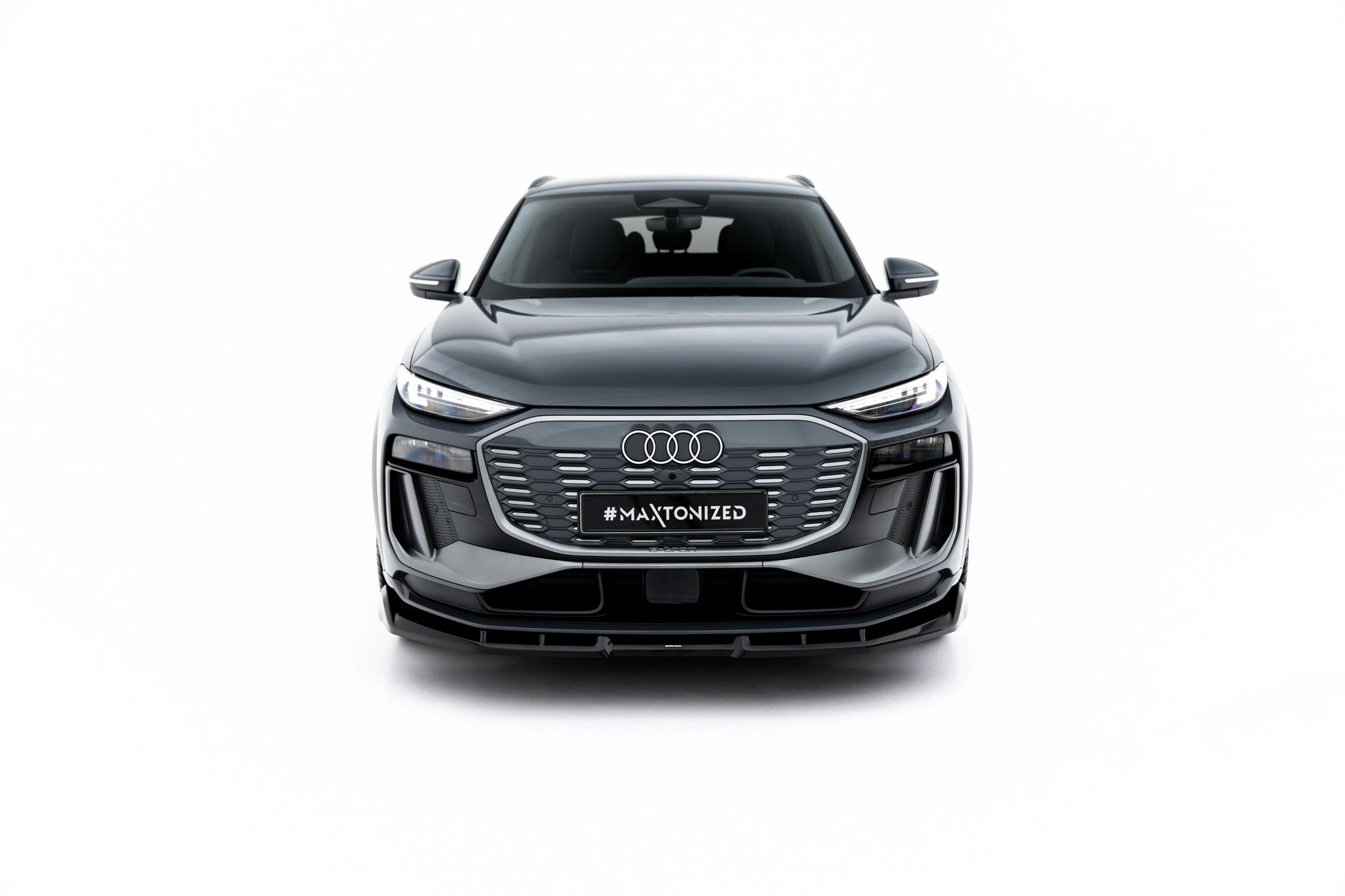 Frontlippe passend für Audi Q6 e-tron Standard / S-Line / SQ6 e-tron SUV / Sportback Mk1 schwarz Hochglanz