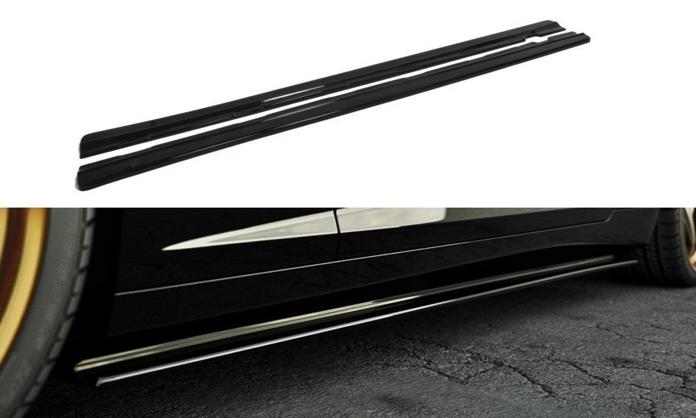 Street+ Seitenschweller Leisten passend für Chevrolet Camaro SS / Standard Mk5 schwarz Hochglanz