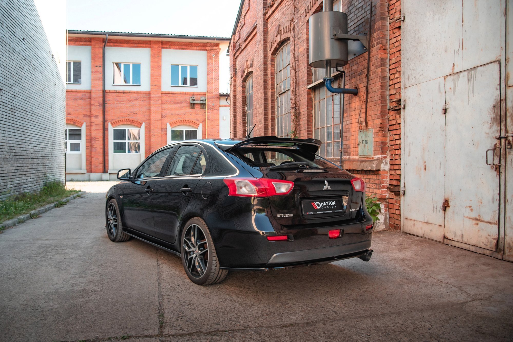Diffusor Flaps passend für Mistubishi Lancer Sportback Mk8 schwarz Hochglanz