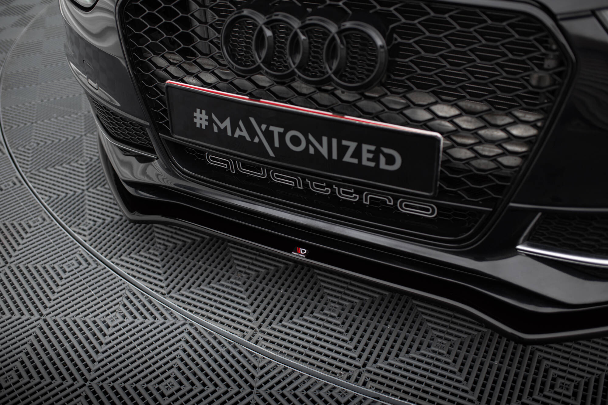 Front Ansatz V.2 für Audi A4 S-Line / S4 B8 Facelift schwarz Hochglanz