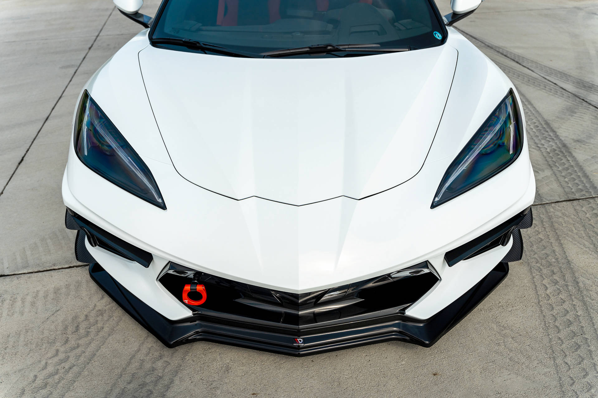 Street+ Spoilerlippe Front Ansatz passend für Chevrolet Corvette C8 schwarz Hochglanz