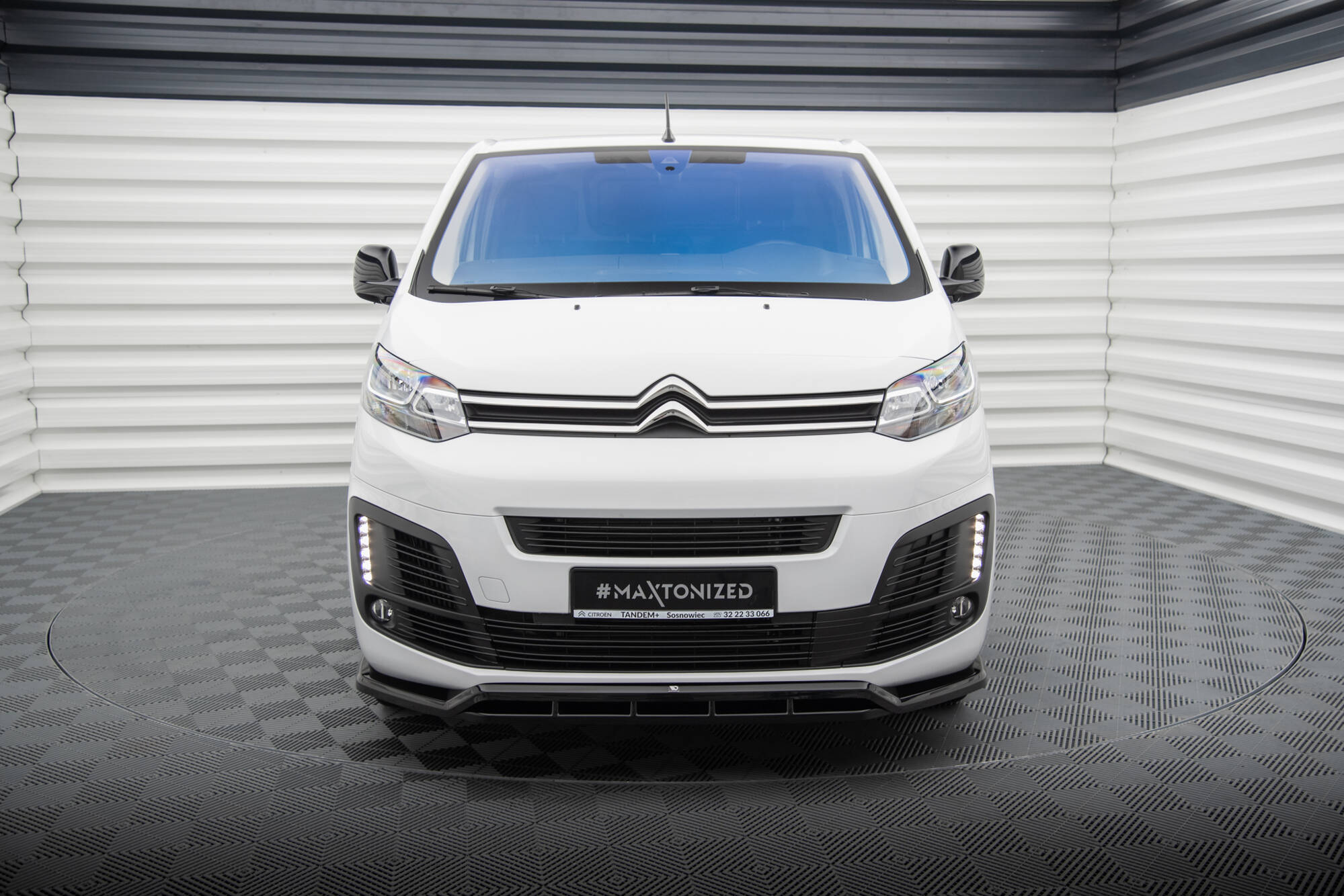 Street+ Spoilerlippe Front Ansatz passend für Peugeot Expert Mk3 schwarz Hochglanz