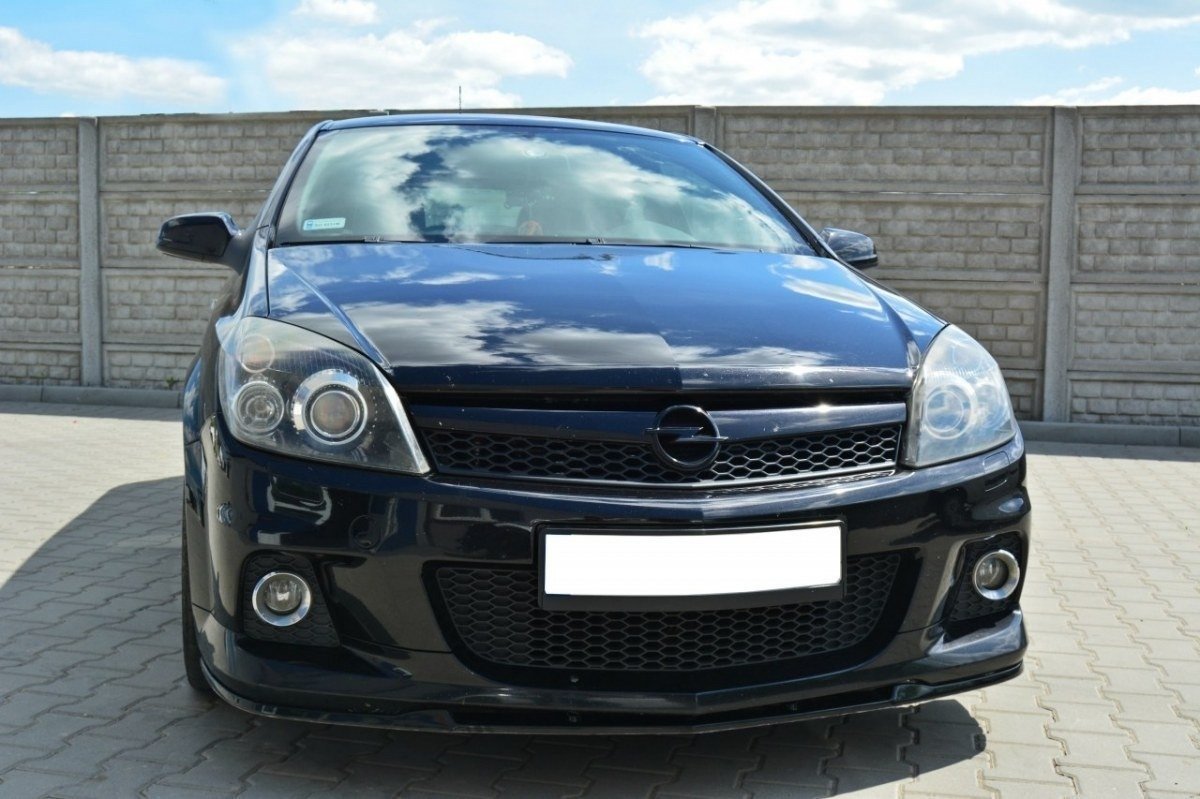 Street+ Spoilerlippe Front Ansatz passend für Opel Astra H OPC / VXR Nurburg schwarz Hochglanz