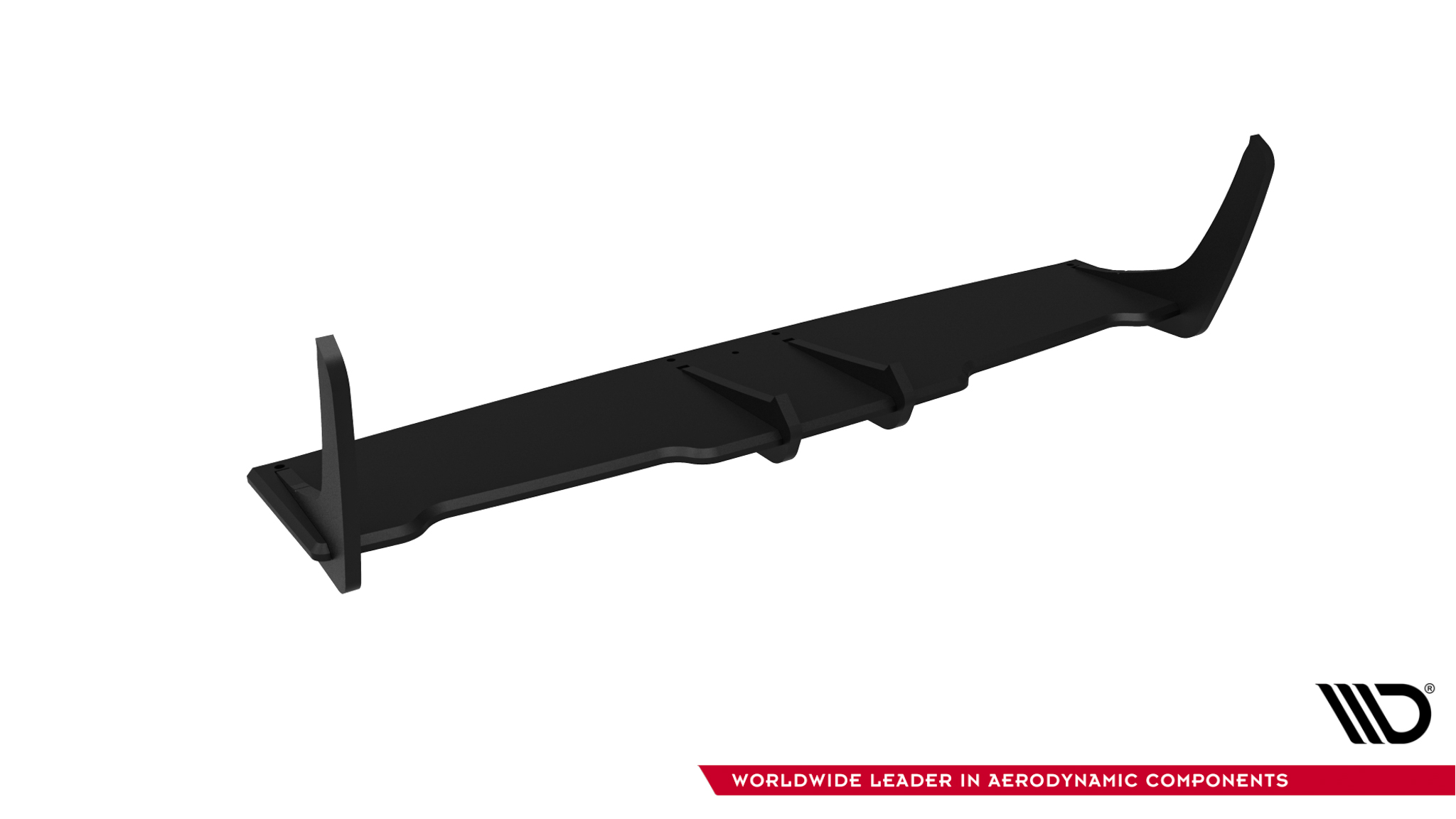 Heckansatz Diffusor passend für ABARTH 500 Mk1 schwarz-rot