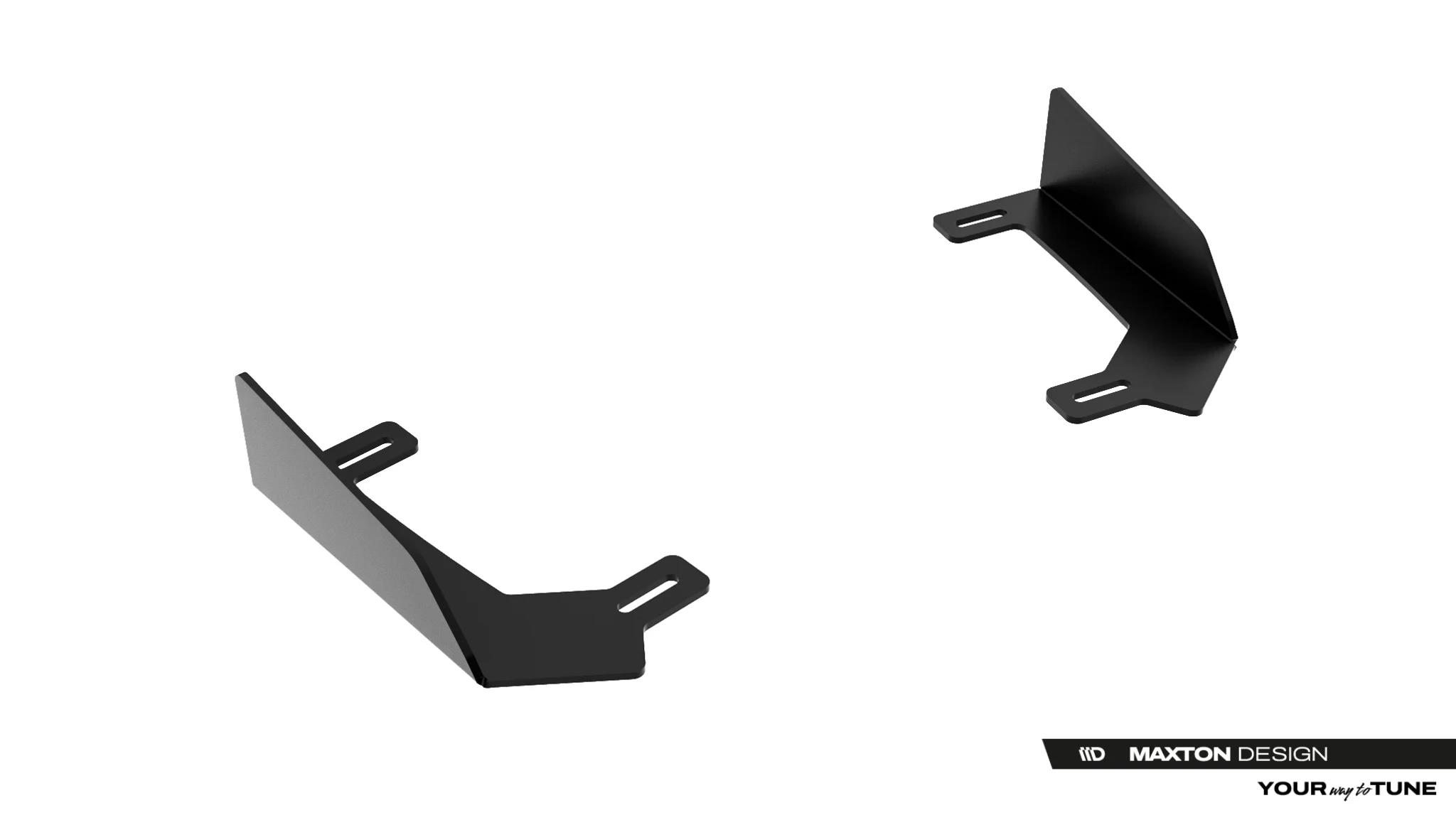 Front Stoßstange Flaps passend für Flaps Toyota GR Yaris Mk4 Facelift schwarz Hochglanz