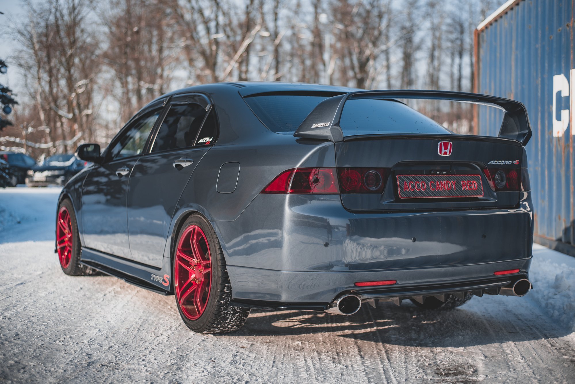 Street+ Heck Ansatz Flaps V.2 passend für Honda Accord Mk7 Type-S schwarz Hochglanz