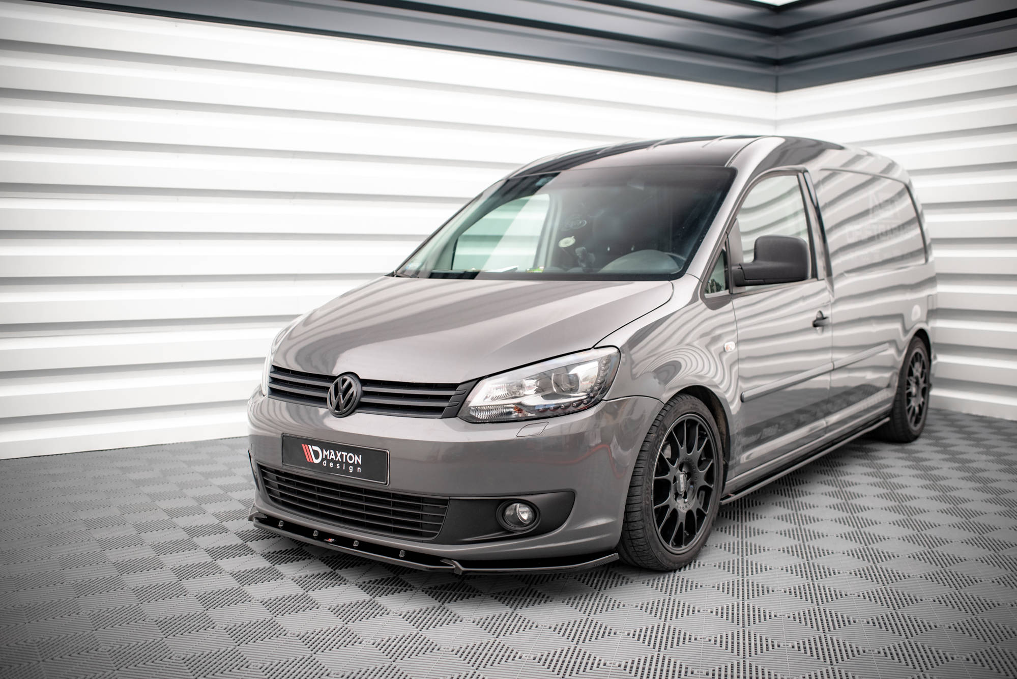 Street+ Spoilerlippe Front Ansatz passend für VW Caddy Mk3 FL schwarz Hochglanz