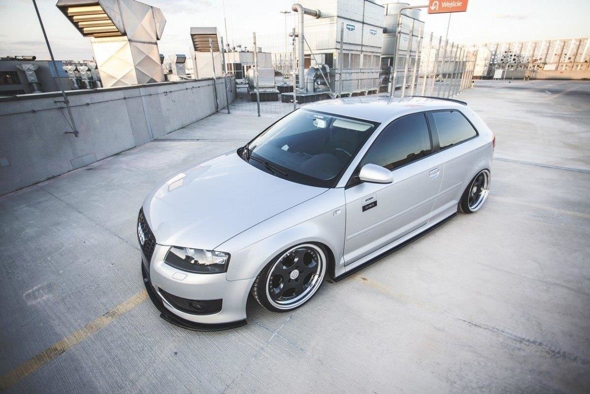 Street+ Spoilerlippe Front Ansatz passend für Audi S3 8P schwarz Hochglanz